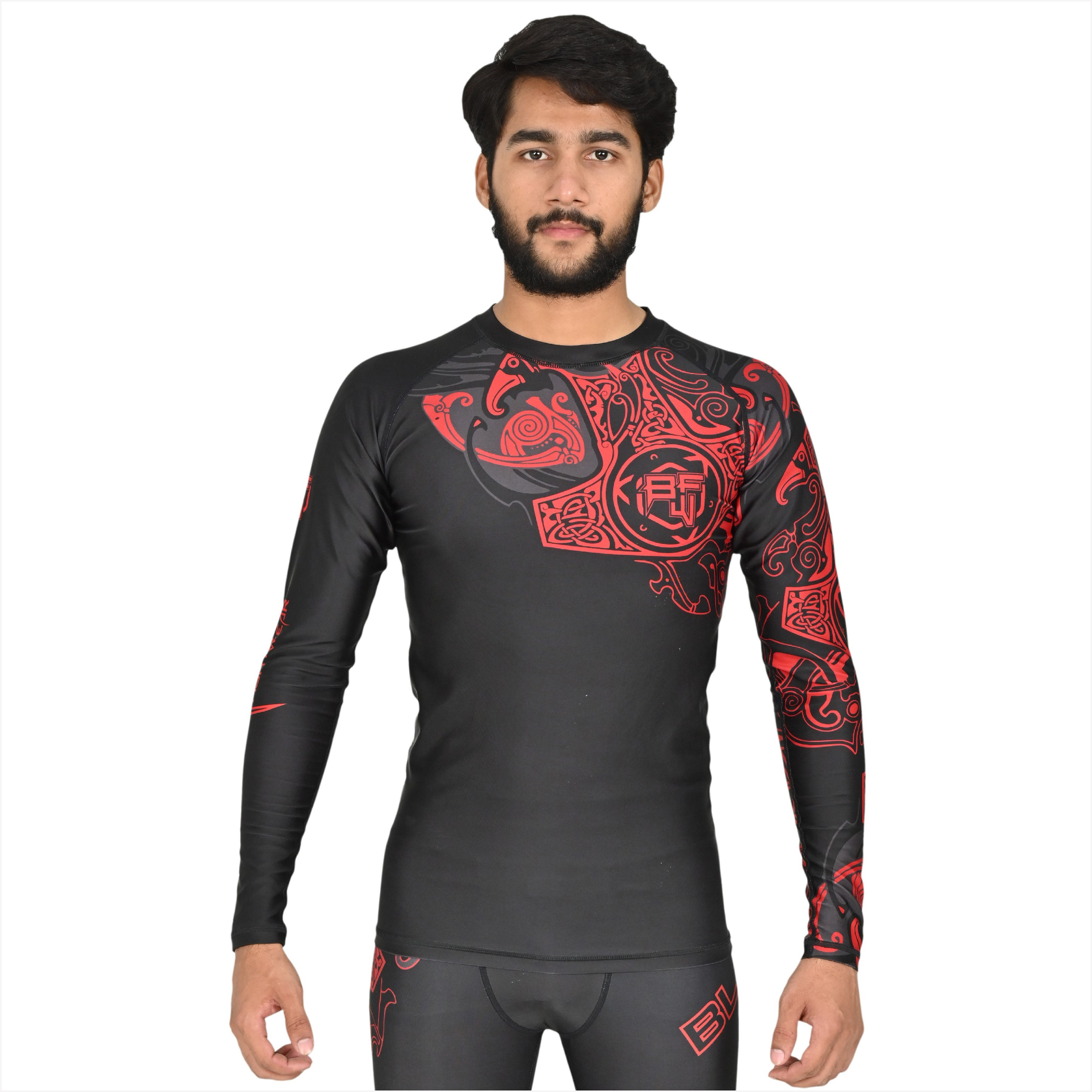 Customized MMA Rash Guard full Sleeve Rash Guard OEM Sublimation printed High Quality BJJ Rash guard - view 4