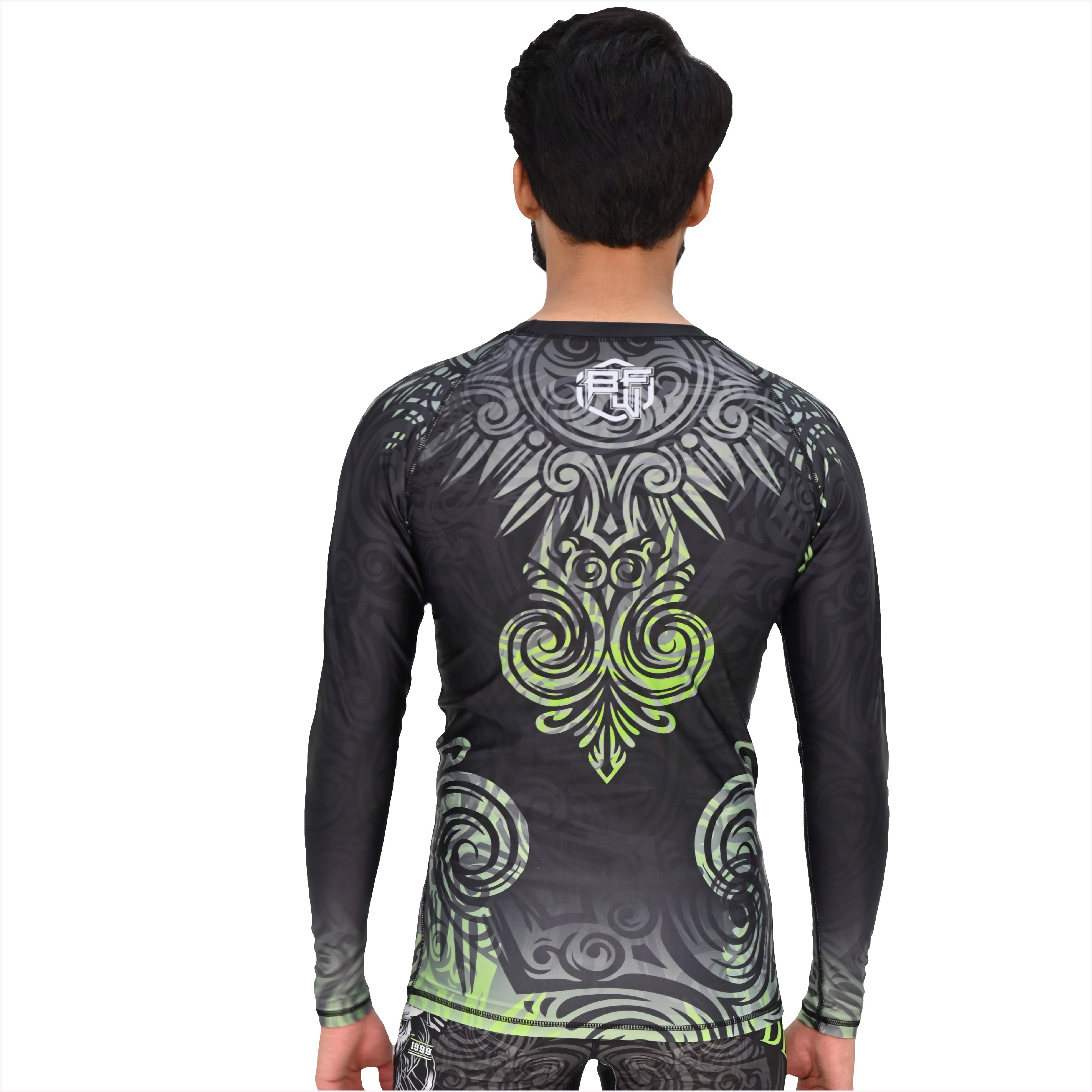 Custom Logo Plain Jiu Jitsu Shirt Wholesale Custom Logo Fitness Swimming Shirts Printed Long Sleeve  - view 2