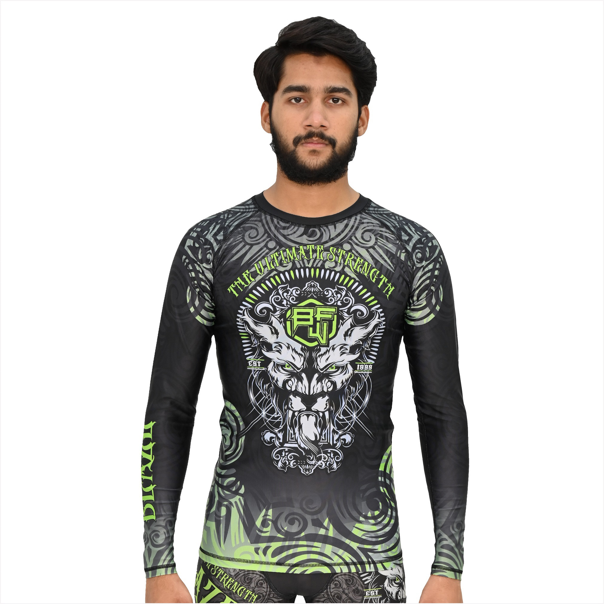 Custom Logo Plain Jiu Jitsu Shirt Wholesale Custom Logo Fitness Swimming Shirts Printed Long Sleeve  - view 4