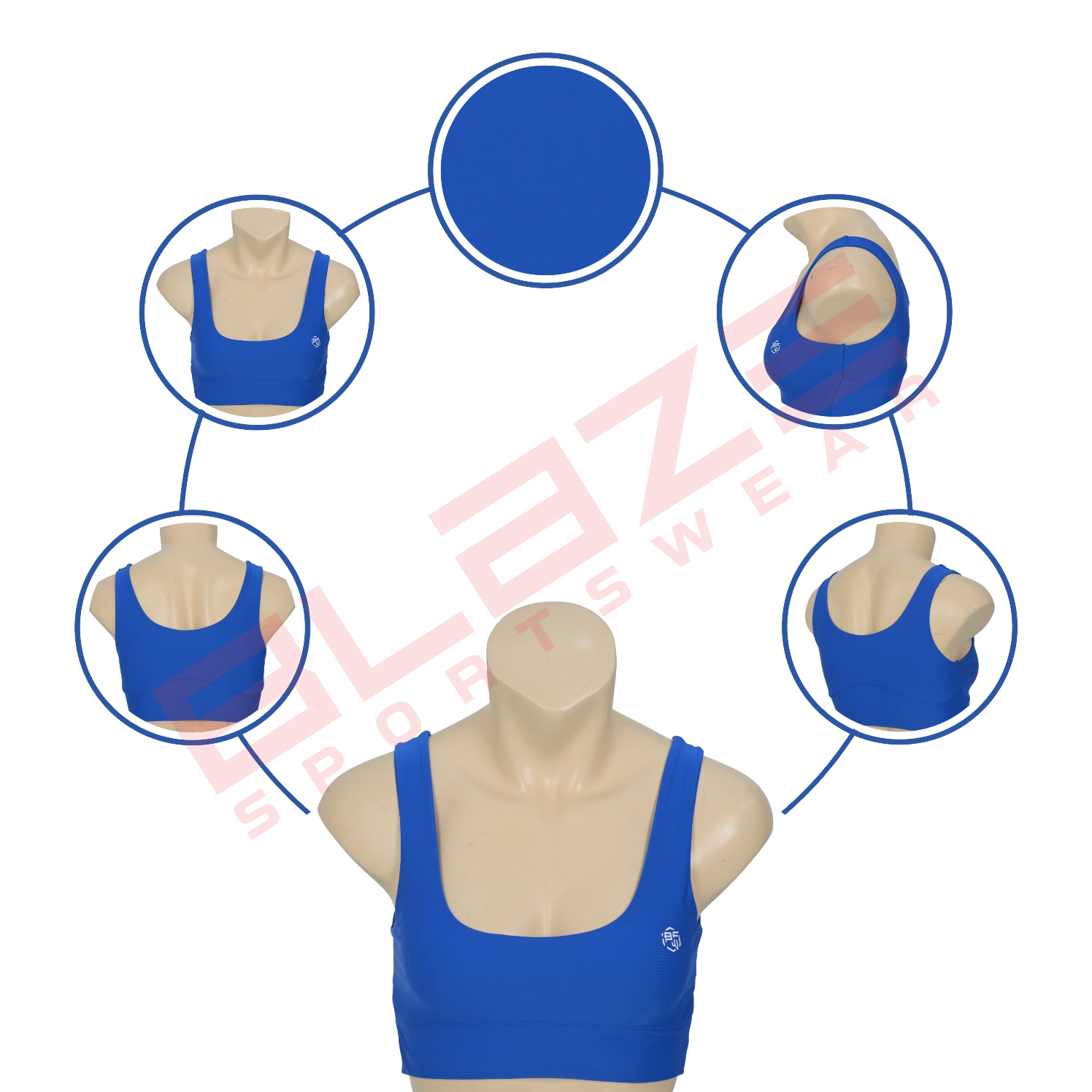 Customized lightweight, breathable,digitally silk-printed racerback sports bra designed for workouts - view 7