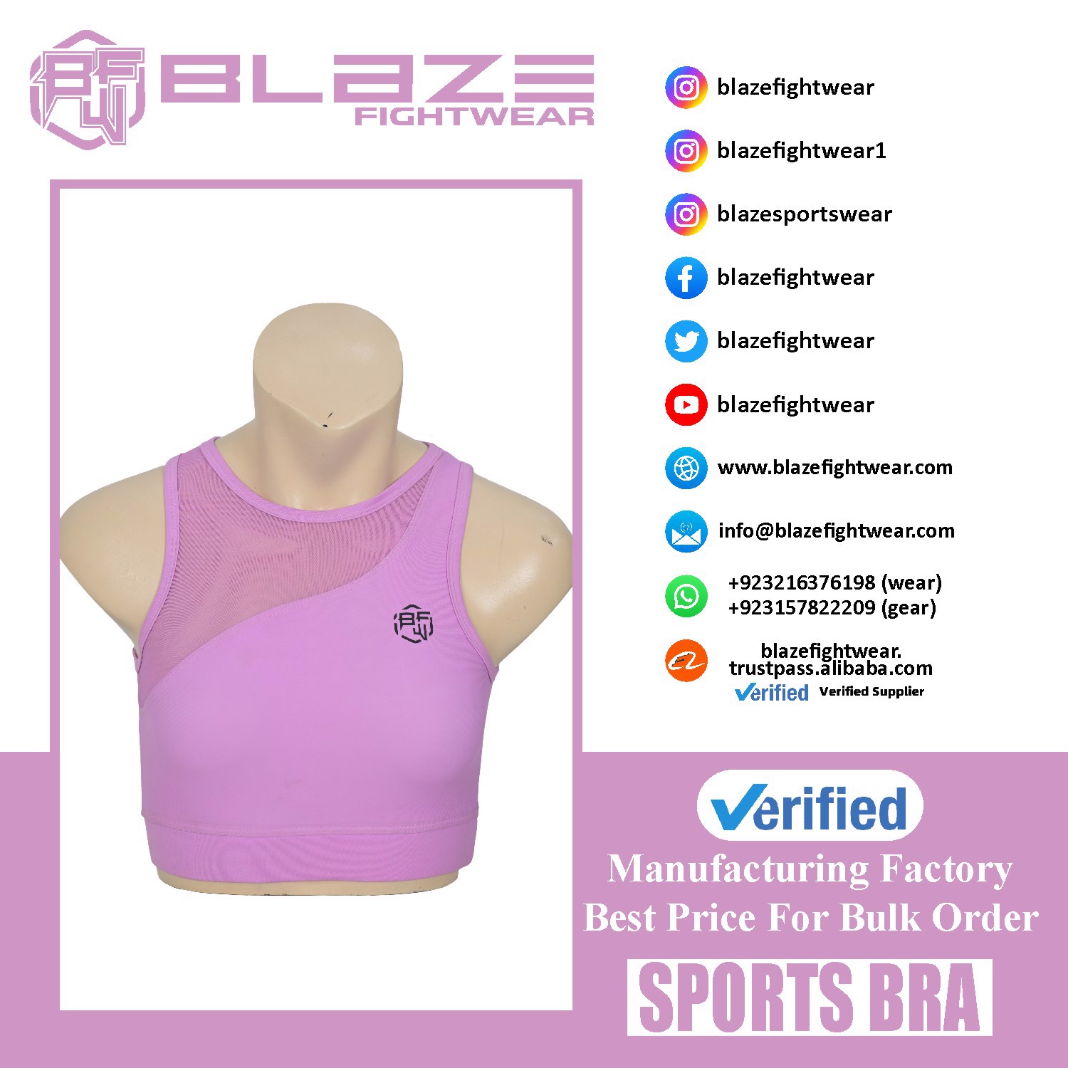 customized sports bra lightweight and breathable, making it perfect for workouts ,fitness activities - view 6