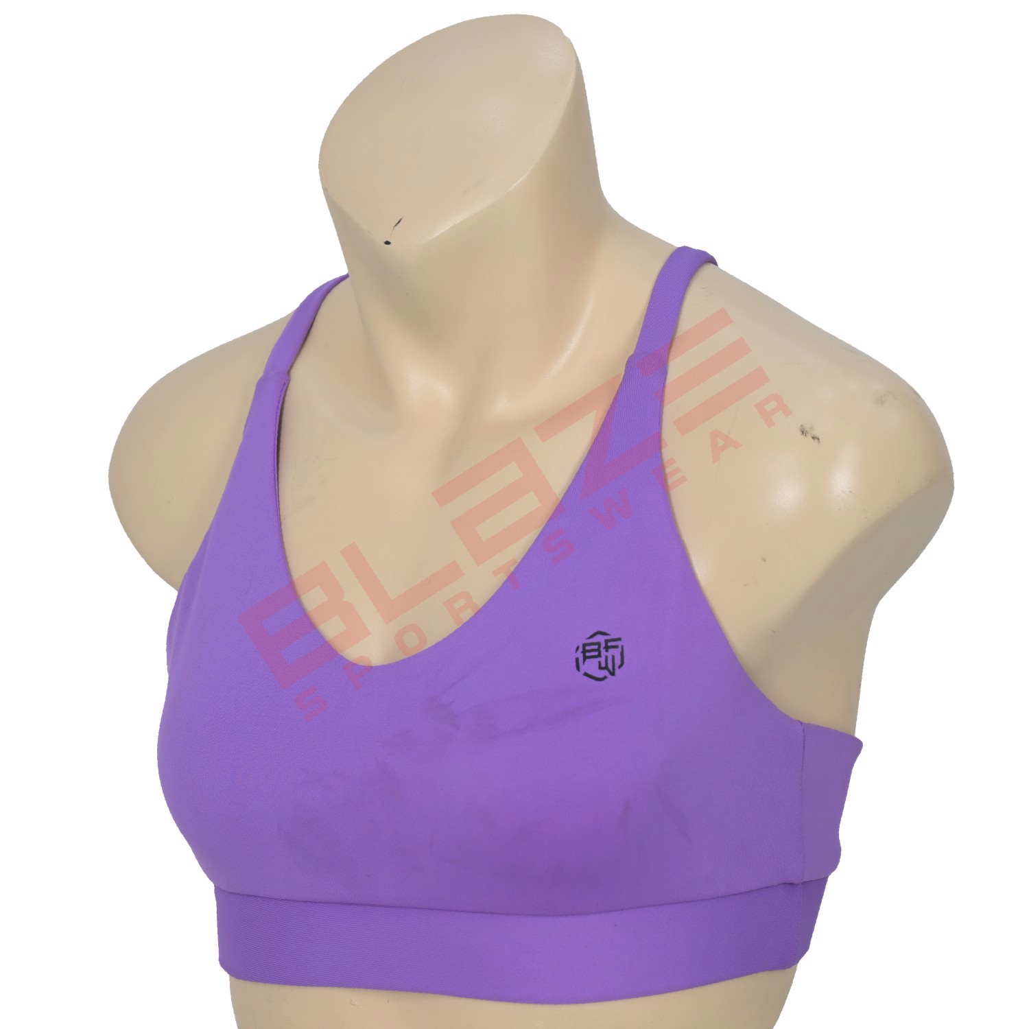 Customized Digital Print Sports Bra Lightweight and Breathable Quick Dry and Anti-Bacterial - view 3
