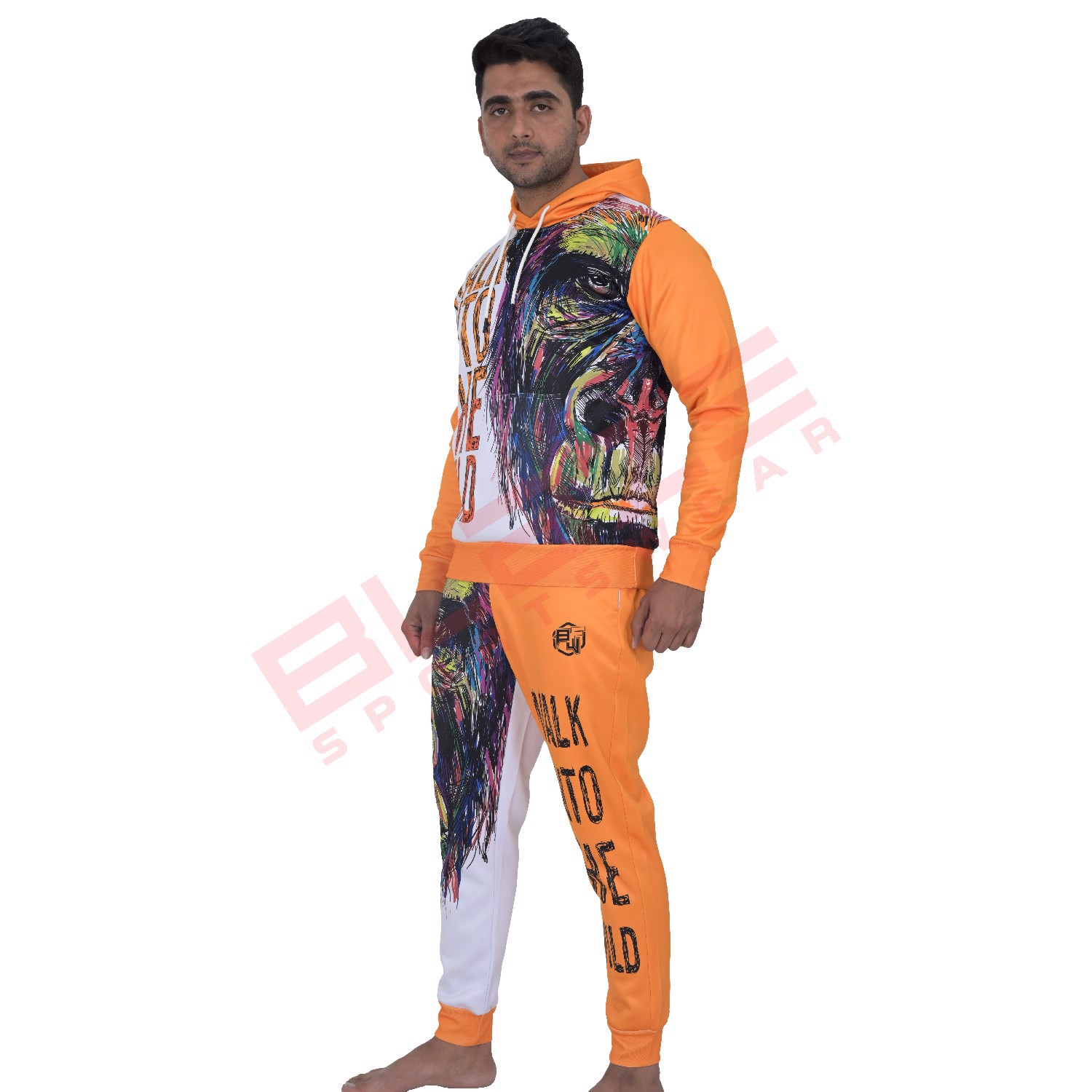 Custom Design Men's Knitted Tracksuit Sublimation Fashion Slim Fit with Embroidered Print OEM 