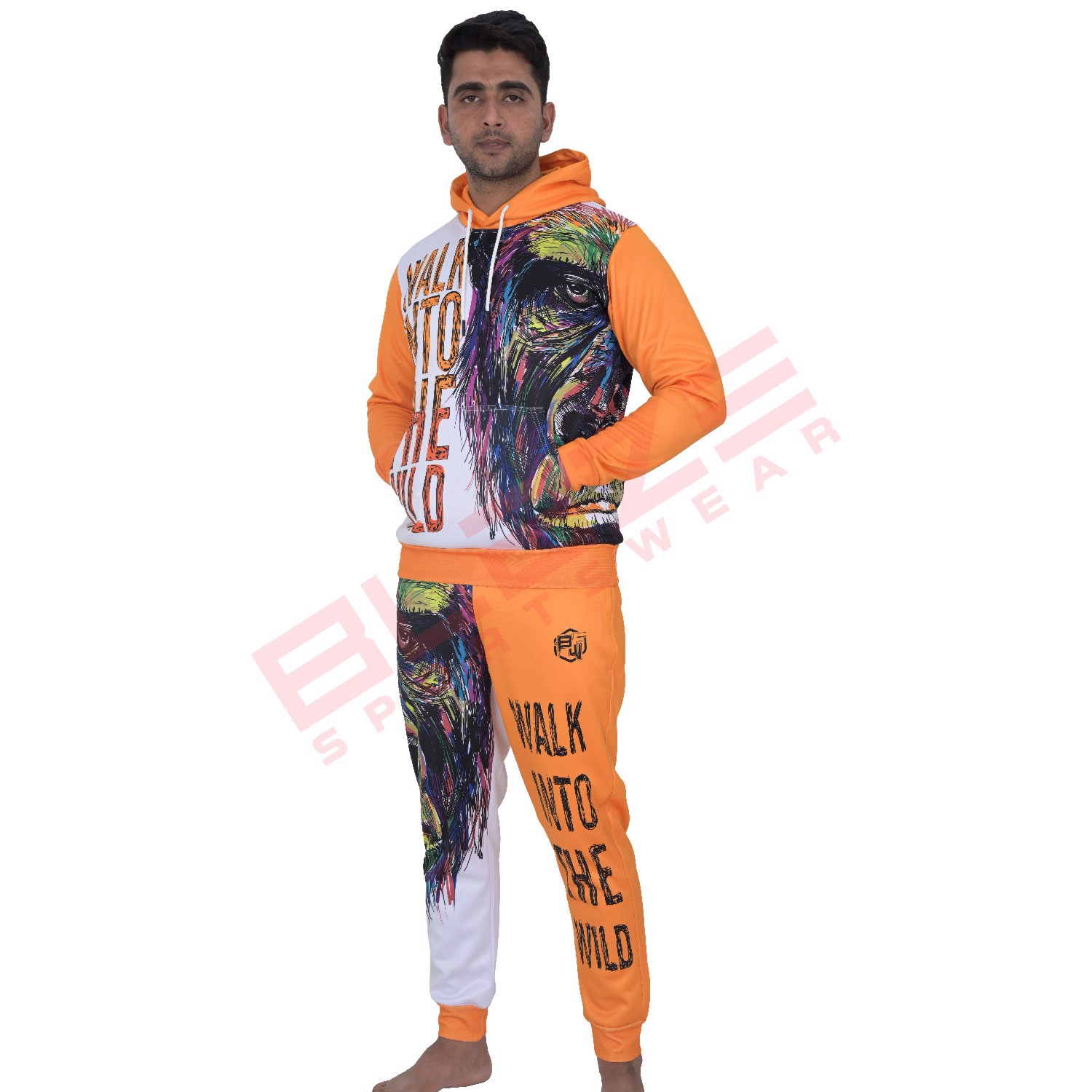 Custom Design Men's Knitted Tracksuit Sublimation Fashion Slim Fit with Embroidered Print OEM  - view 2