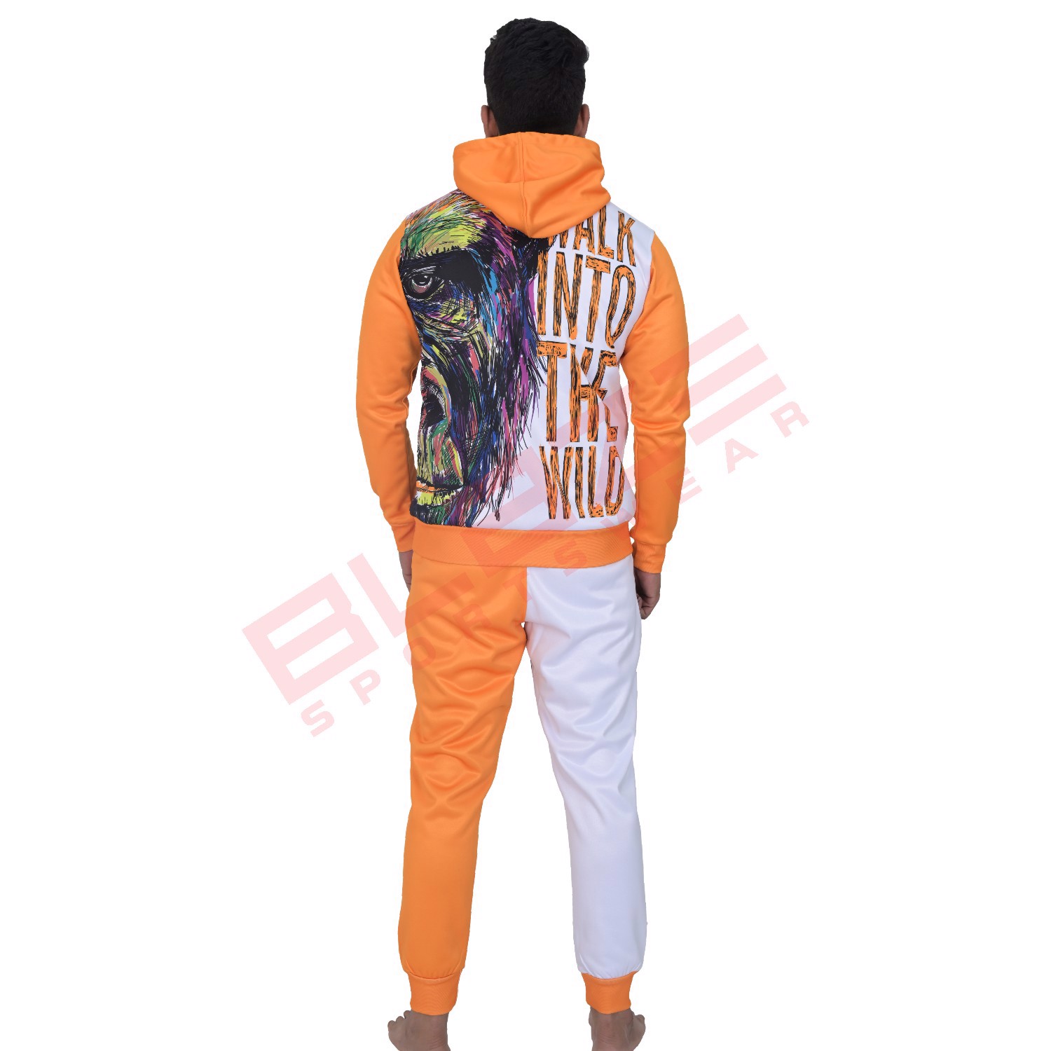 Custom Design Men's Knitted Tracksuit Sublimation Fashion Slim Fit with Embroidered Print OEM  - view 3