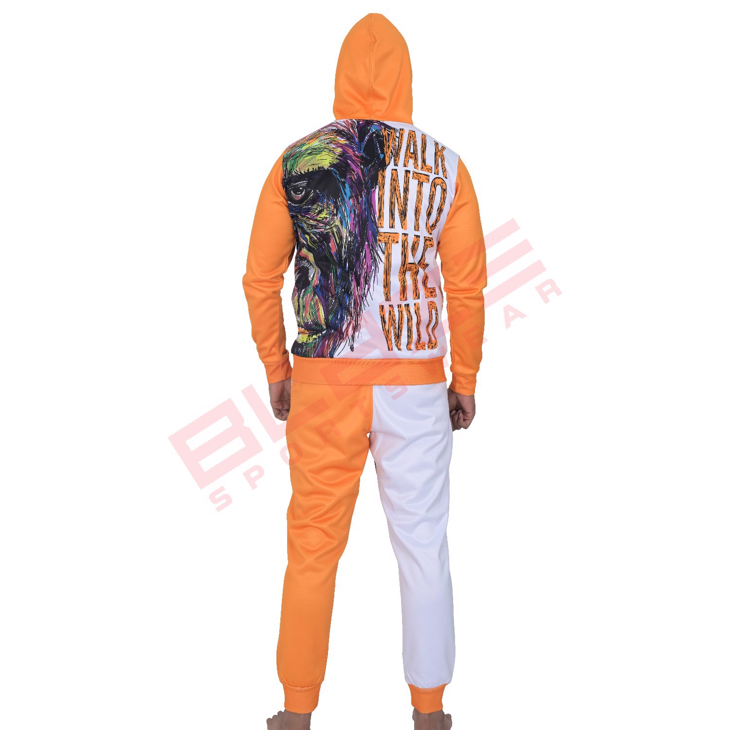 Custom Design Men's Knitted Tracksuit Sublimation Fashion Slim Fit with Embroidered Print OEM  - view 4