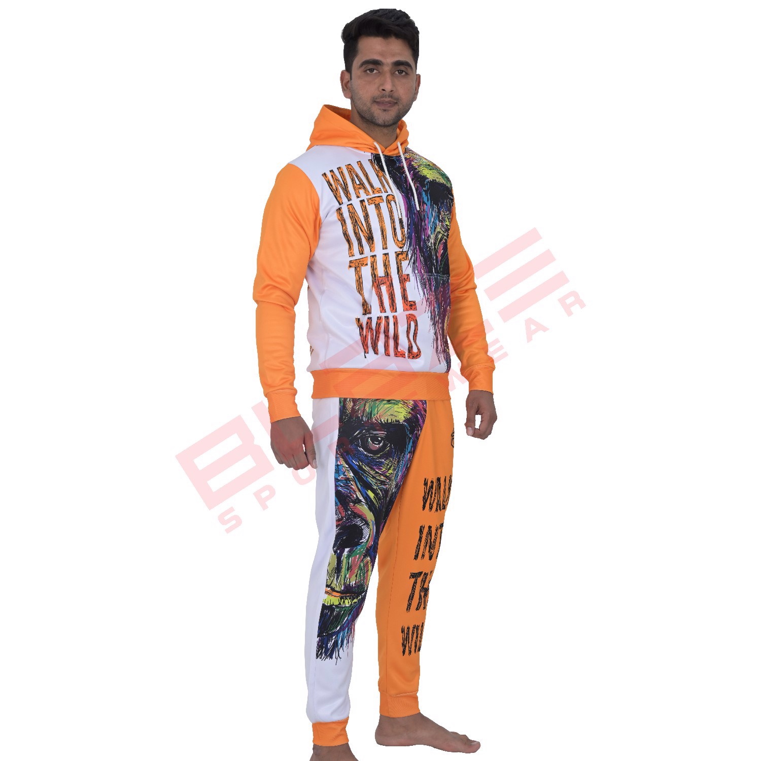 Custom Design Men's Knitted Tracksuit Sublimation Fashion Slim Fit with Embroidered Print OEM  - view 5