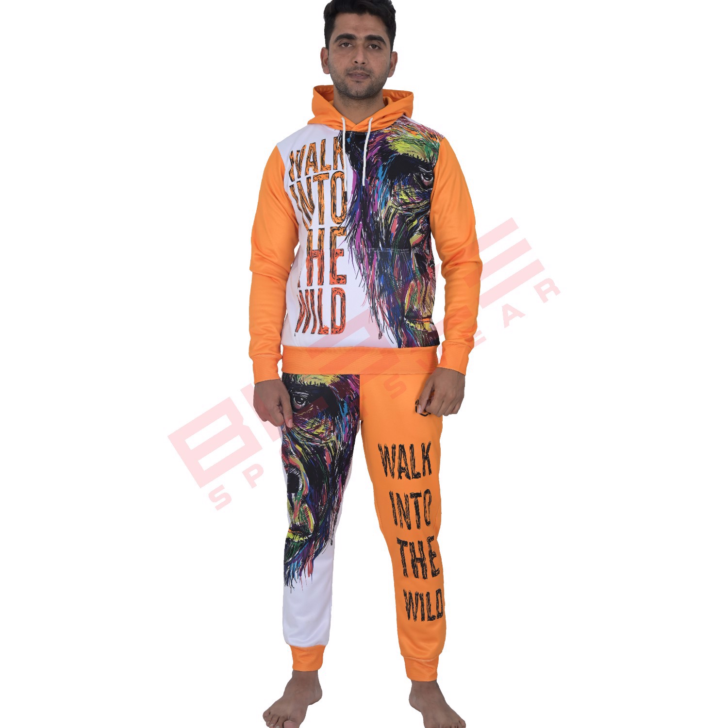 Custom Design Men's Knitted Tracksuit Sublimation Fashion Slim Fit with Embroidered Print OEM  - view 7