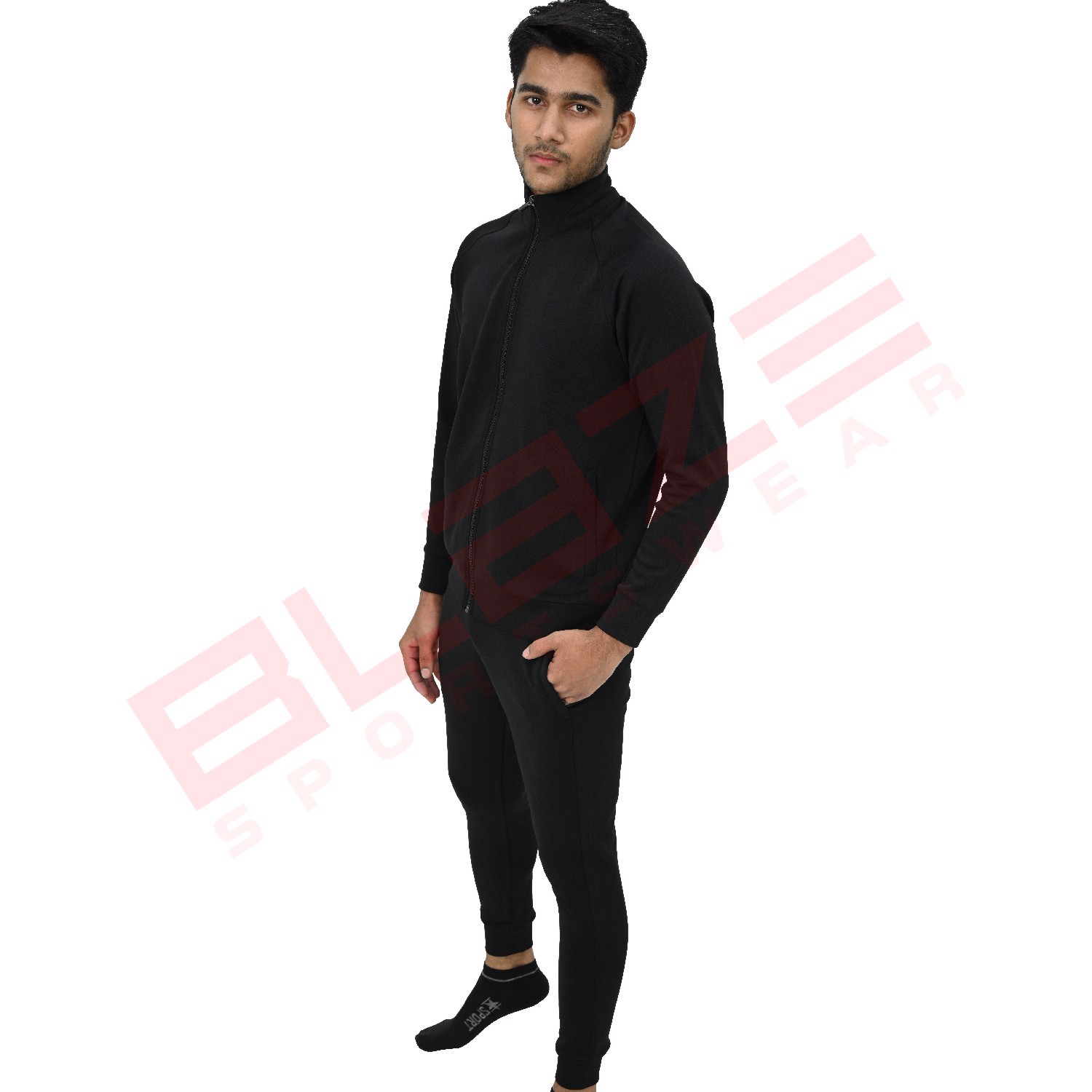 Custom Design Men's Knitted Tracksuit Sublimation Fashion Slim Fit with Embroidered Print OEM  - view 9