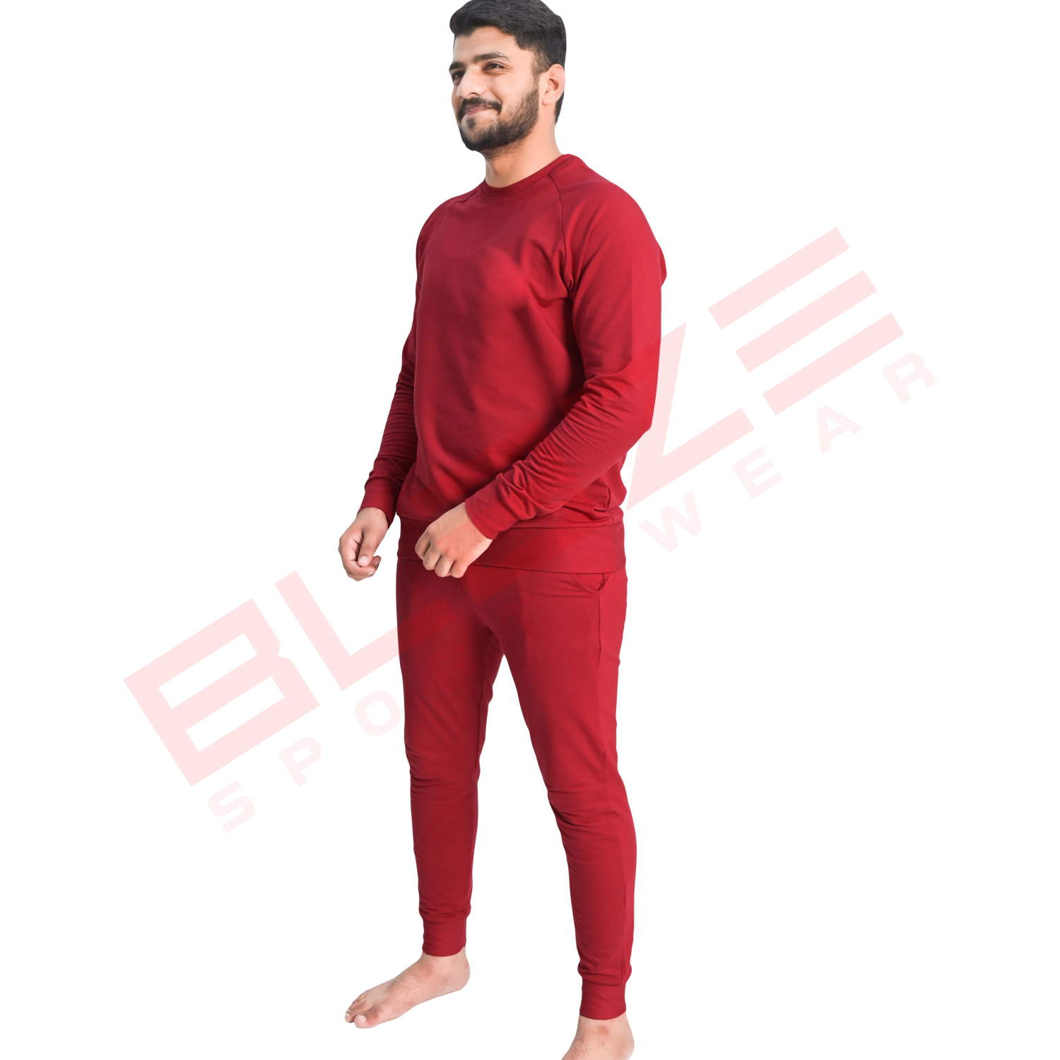 Custom Design Men's Knitted Tracksuit Sublimation Fashion Slim Fit with Embroidered Print OEM  - view 10