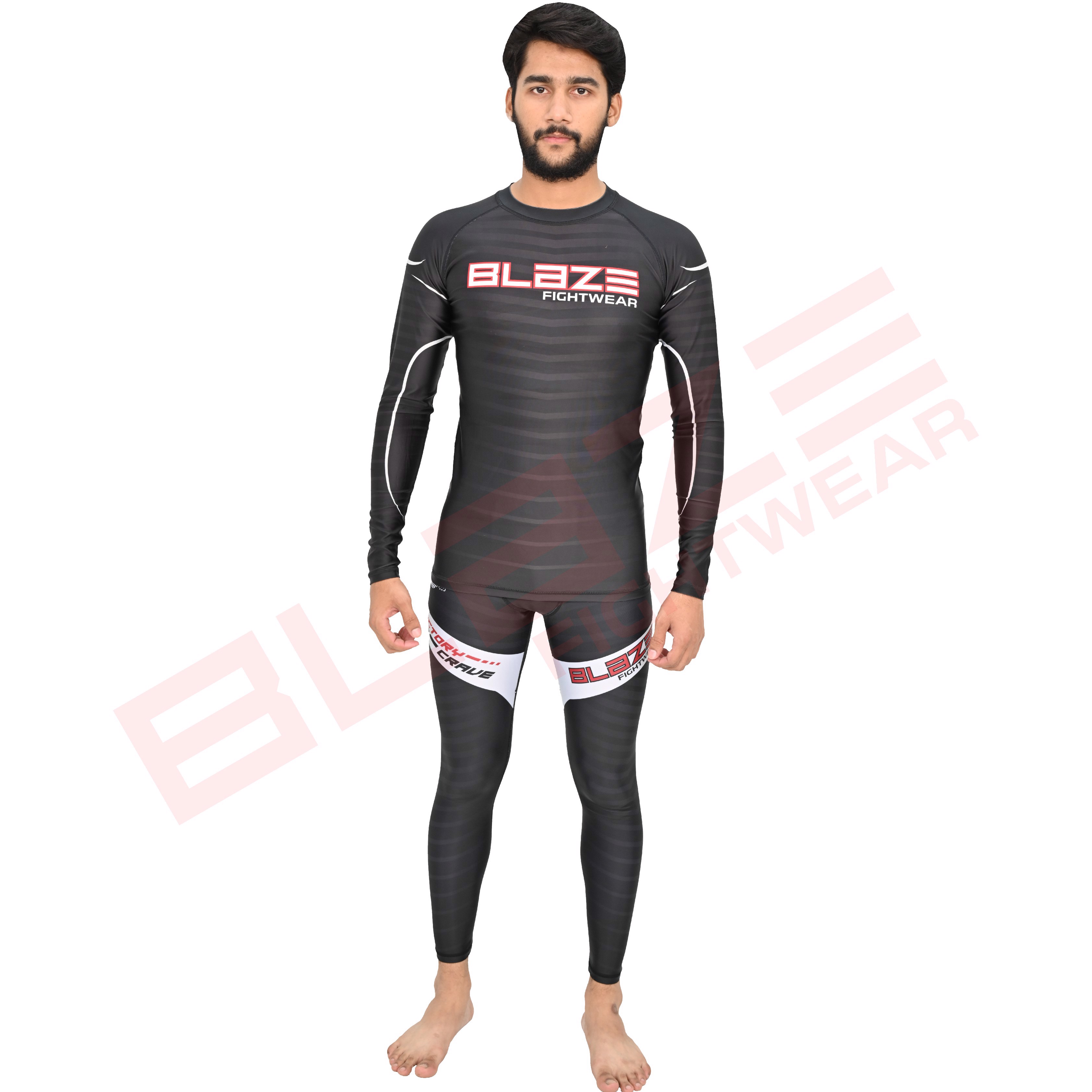 New wholesale OEM rashguard Compression uniforms  Lightweight training set compresseion pant biker - view 3
