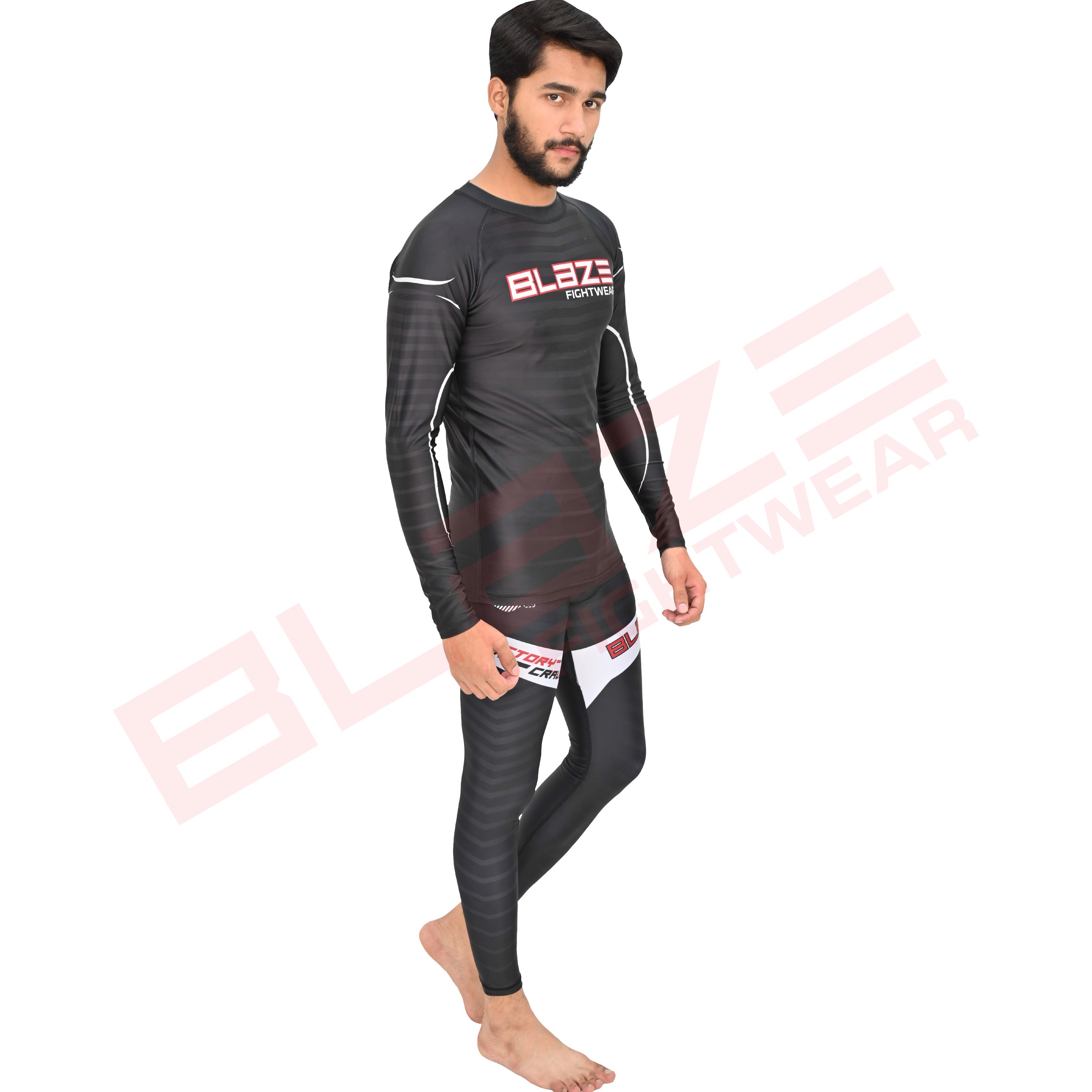 New wholesale OEM rashguard Compression uniforms  Lightweight training set compresseion pant biker - view 4