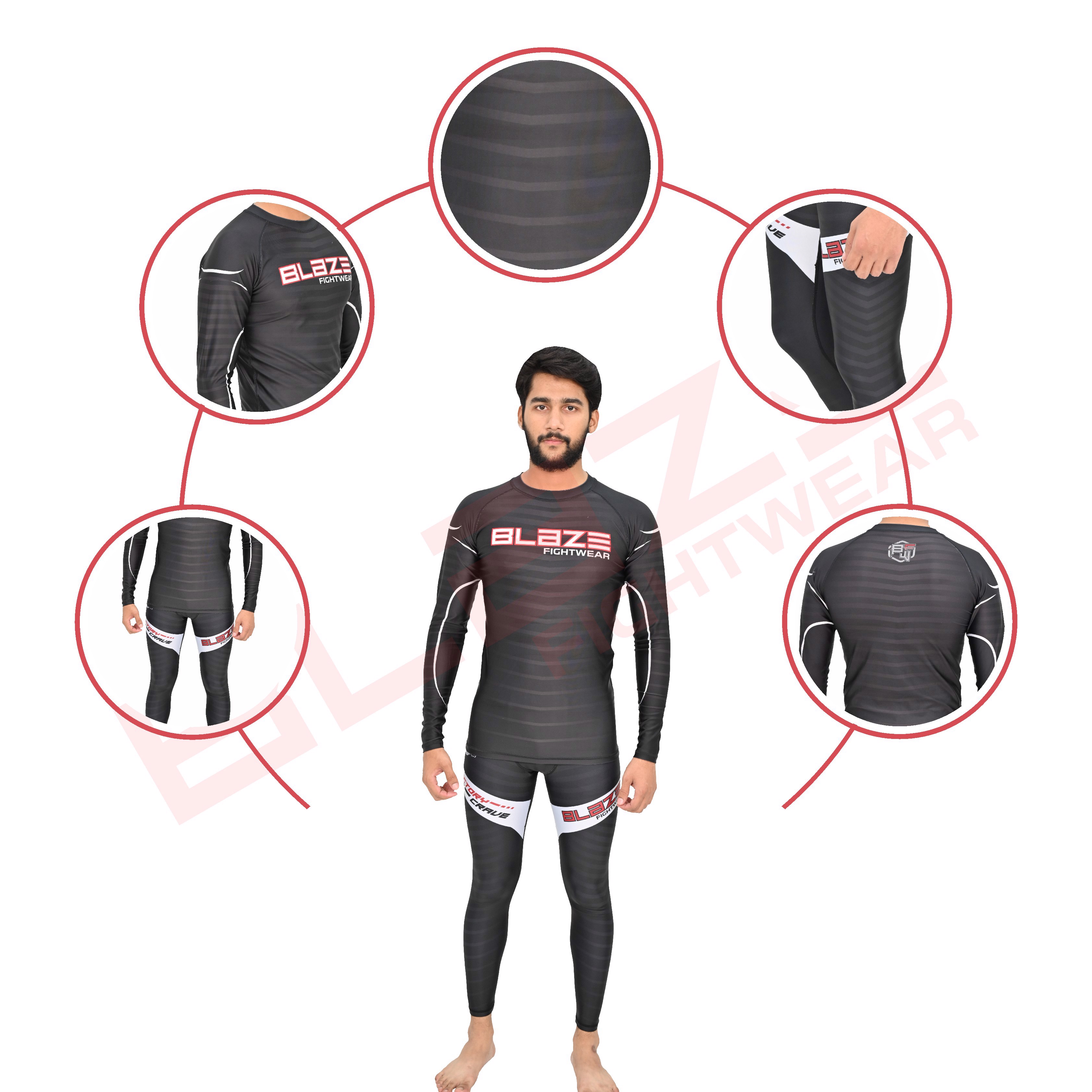 New wholesale OEM rashguard Compression uniforms  Lightweight training set compresseion pant biker - view 5