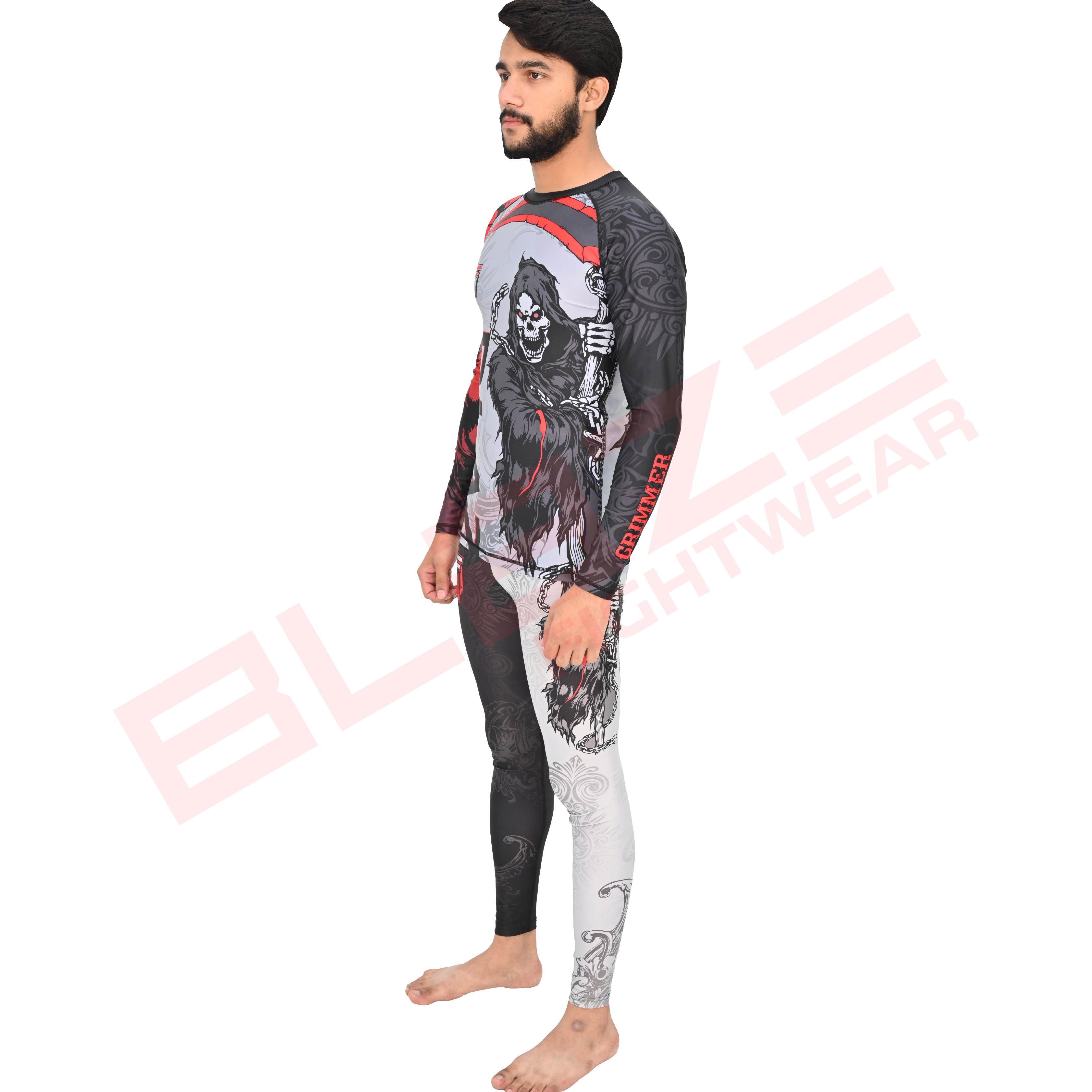 Custom design rashguard Compression uniforms  Lightweight training set compresseion pant biker - view 2
