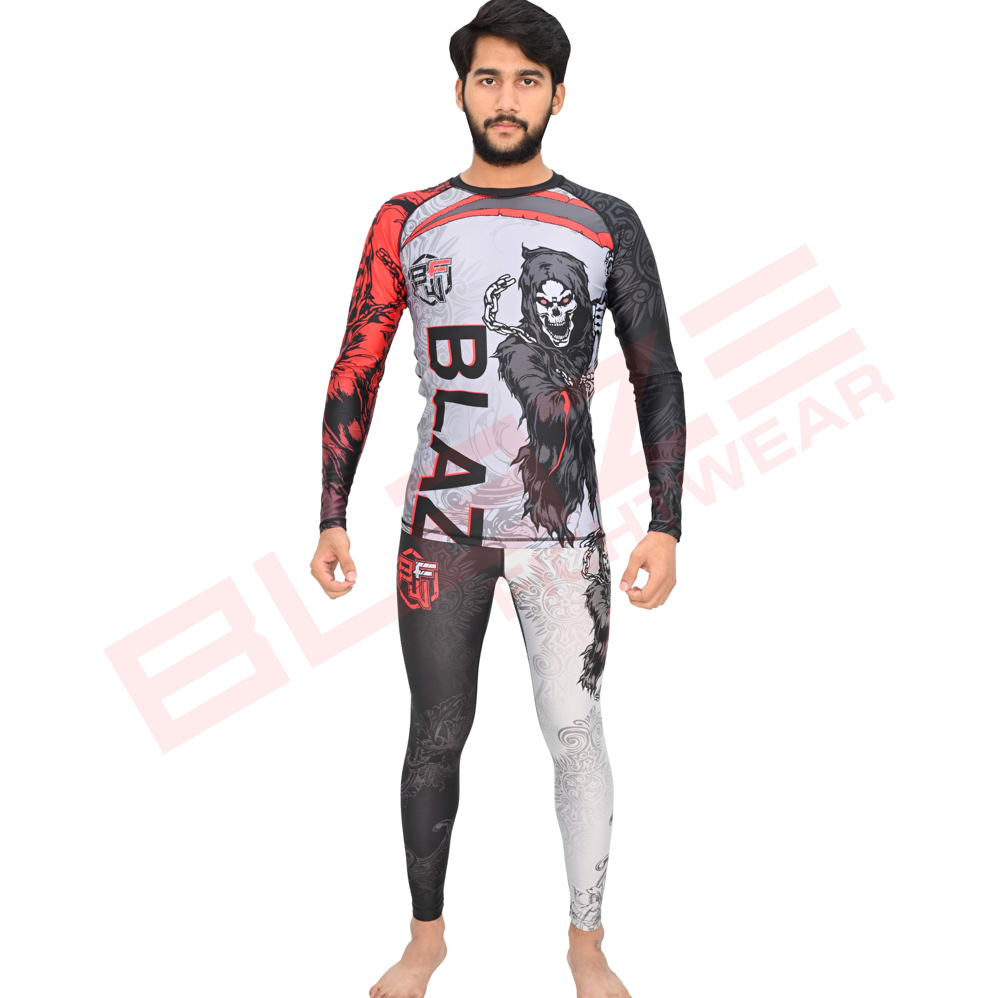 Custom design rashguard Compression uniforms  Lightweight training set compresseion pant biker - view 3