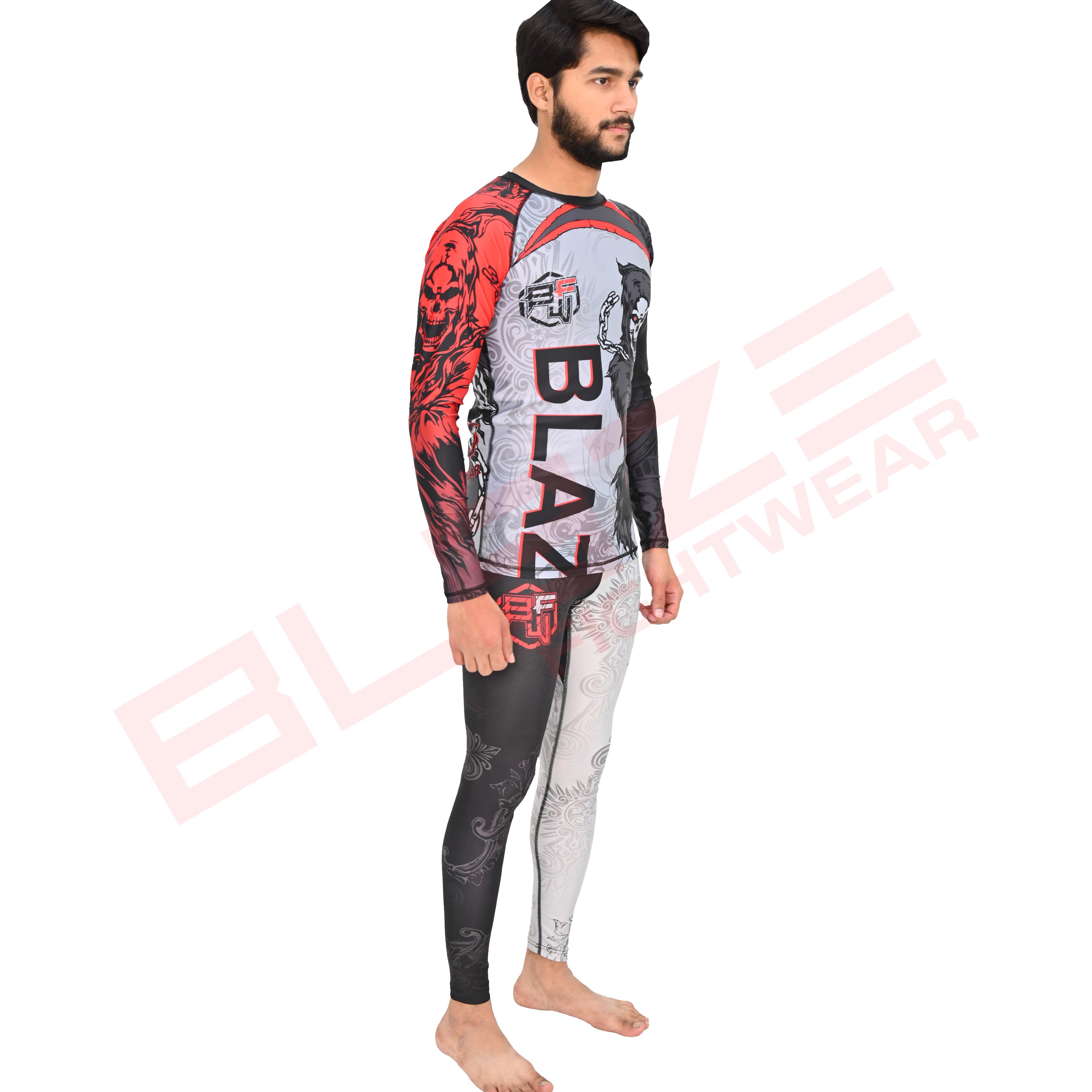 Custom design rashguard Compression uniforms  Lightweight training set compresseion pant biker - view 4