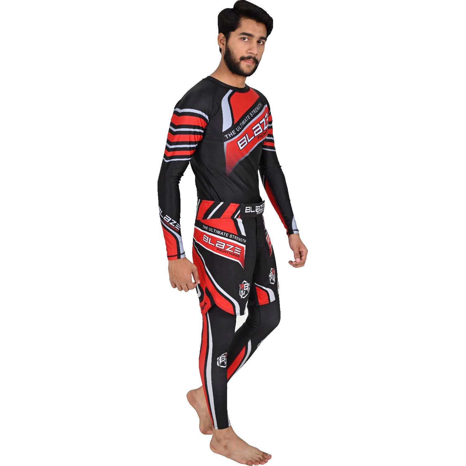 custom rashguard Compression uniforms  Lightweight training set compresseionpant biker bjj rashguard - view 3