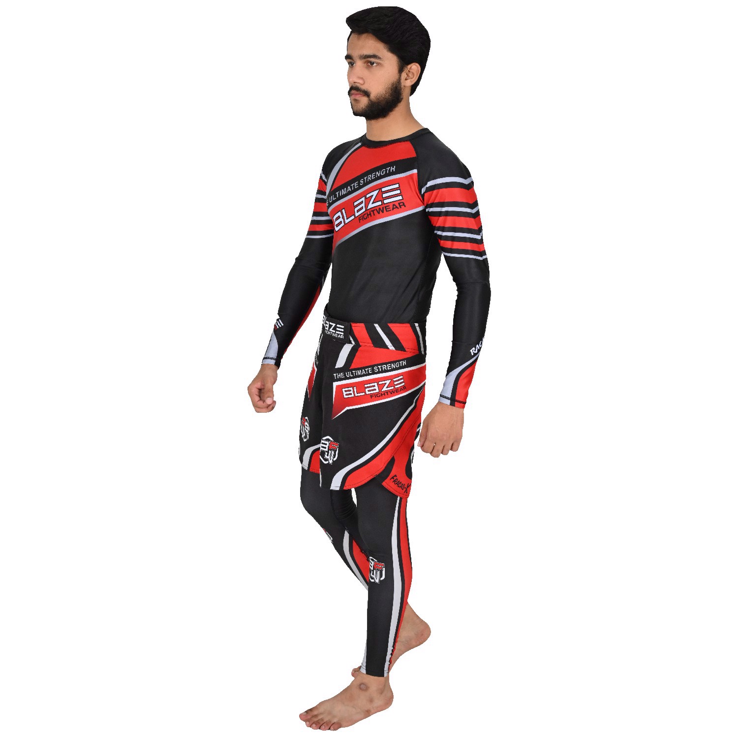 custom rashguard Compression uniforms  Lightweight training set compresseionpant biker bjj rashguard - view 4