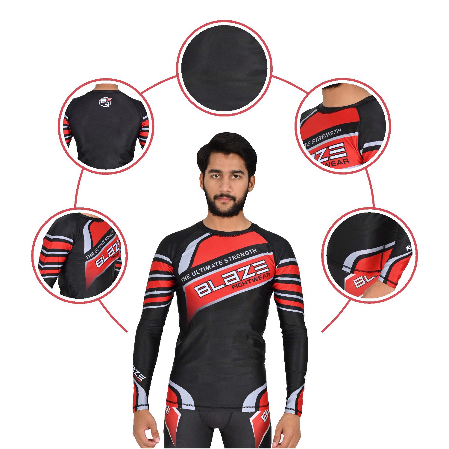 custom rashguard Compression uniforms  Lightweight training set compresseionpant biker bjj rashguard - view 5