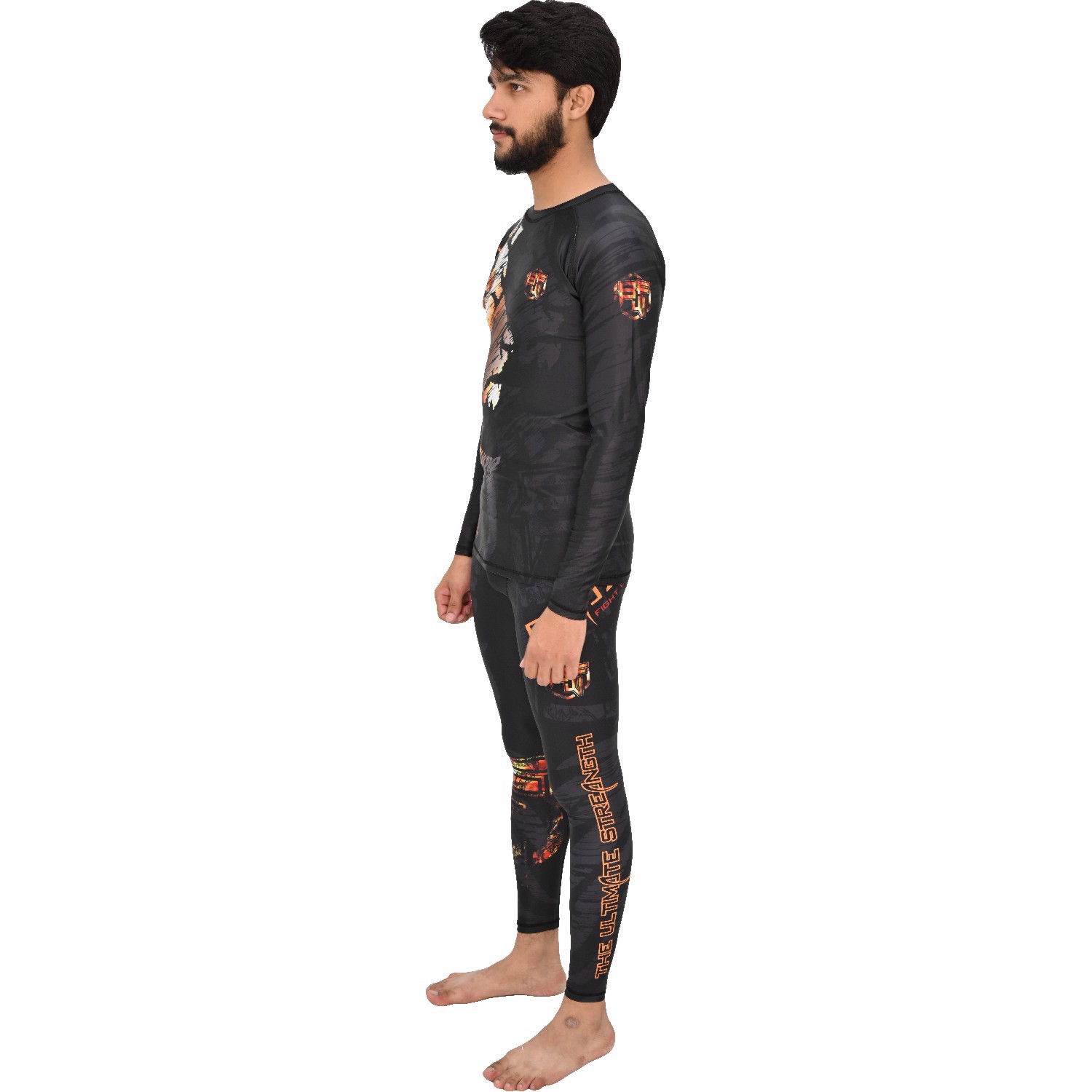 Customized rashguard Compression uniforms  Lightweight training set compresseionpant biker bjj  - view 3