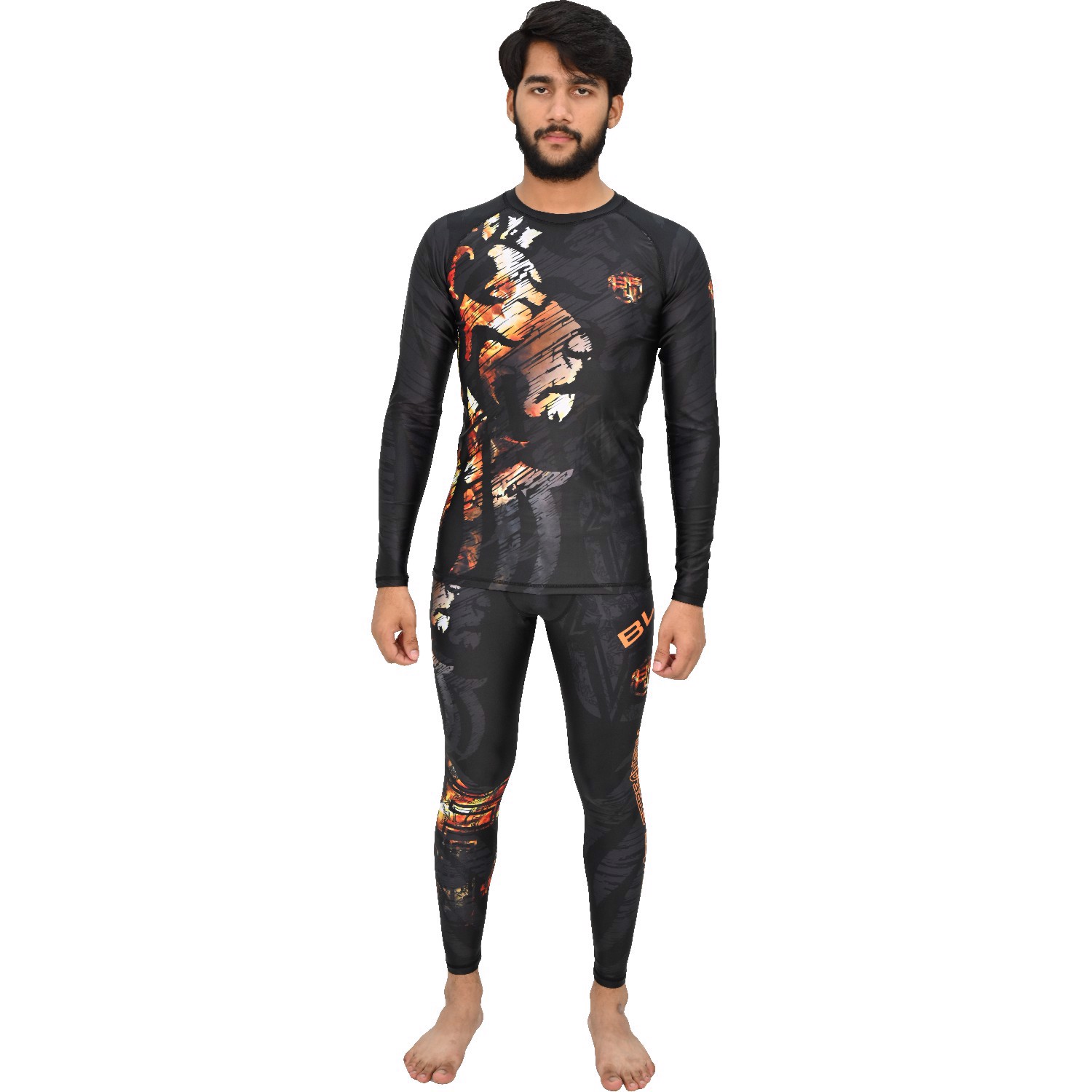 Customized rashguard Compression uniforms  Lightweight training set compresseionpant biker bjj  - view 5