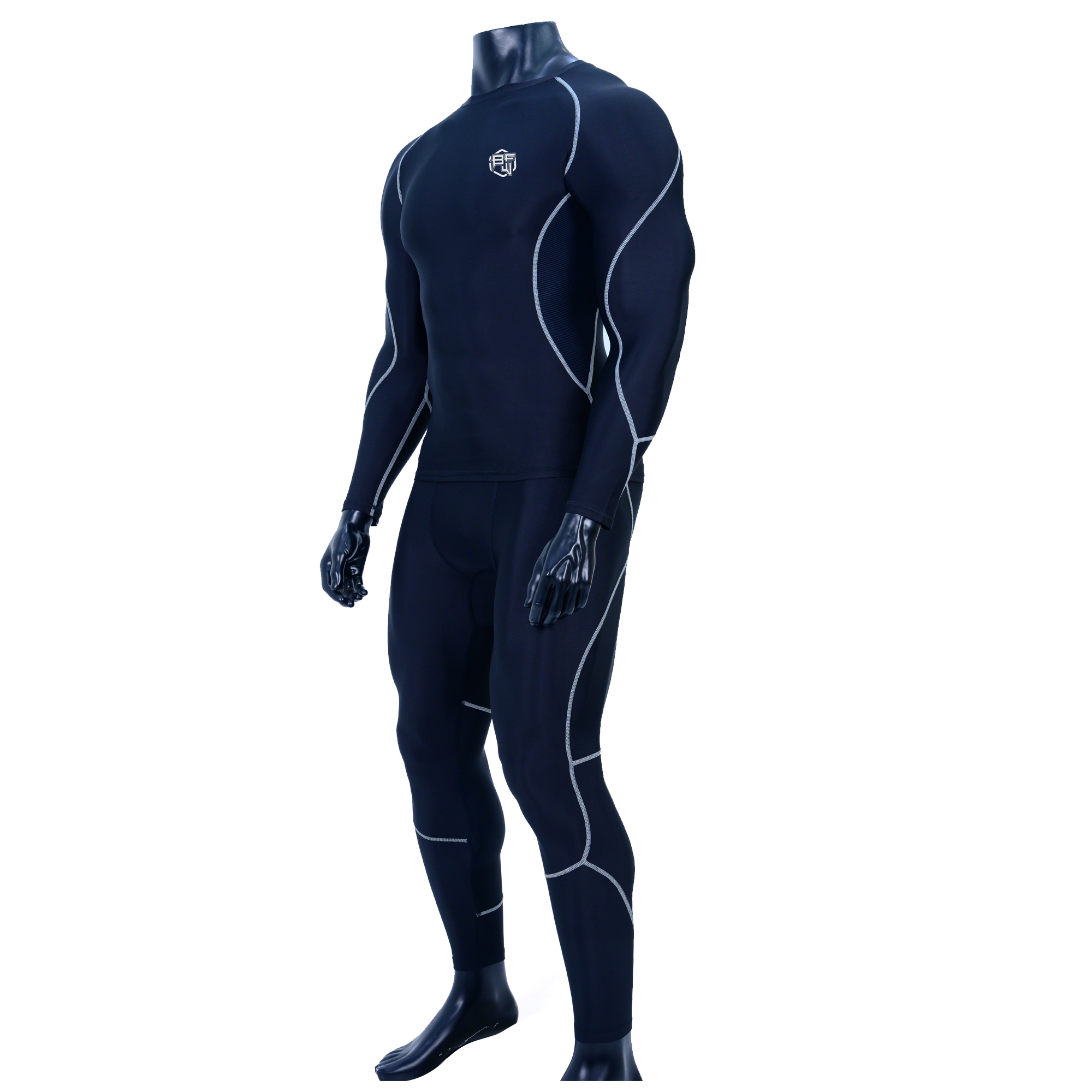 Wholesale mma compression uniform bjj base layer set running workout uniform - view 5