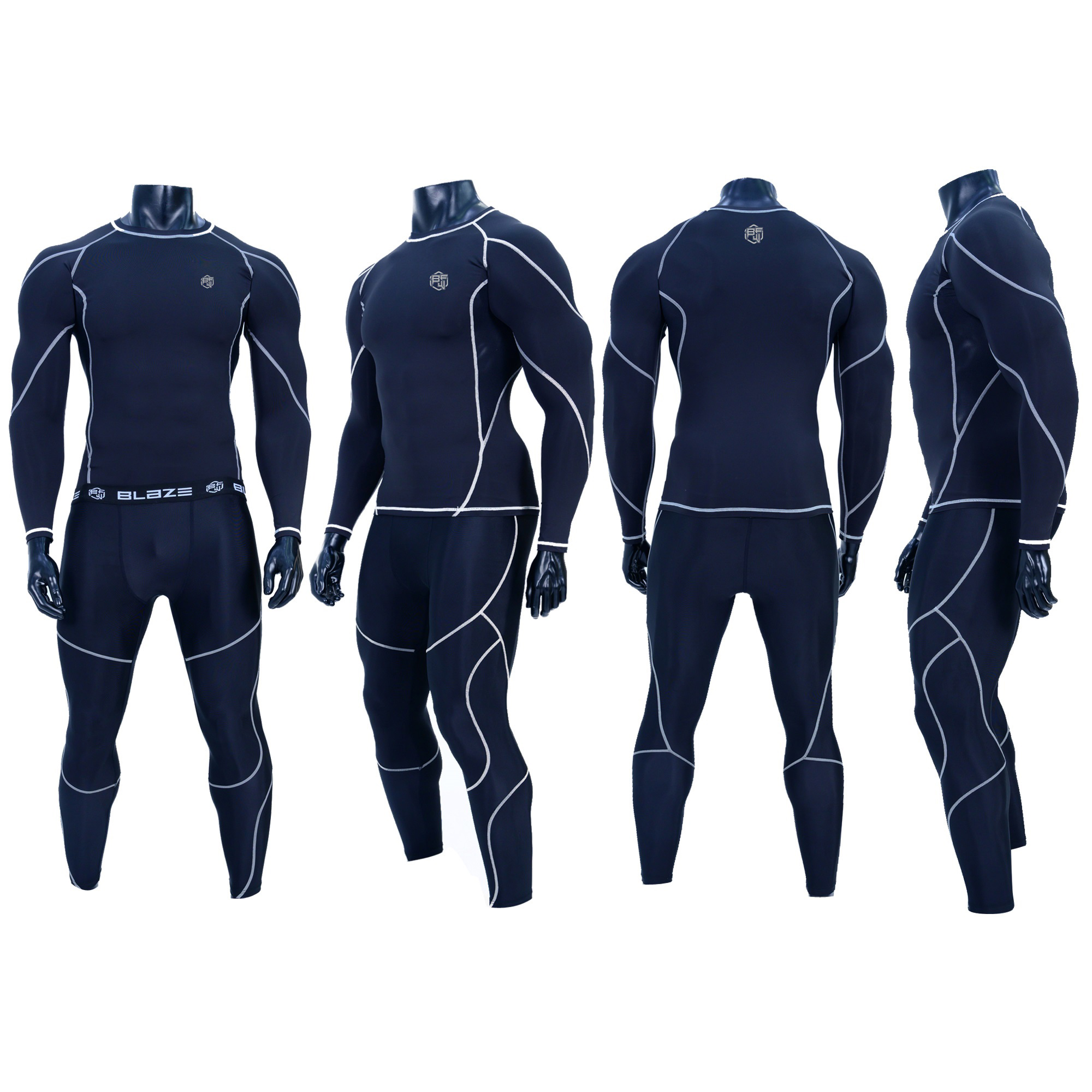 Wholesale mma compression uniform bjj base layer set running workout uniform - view 10