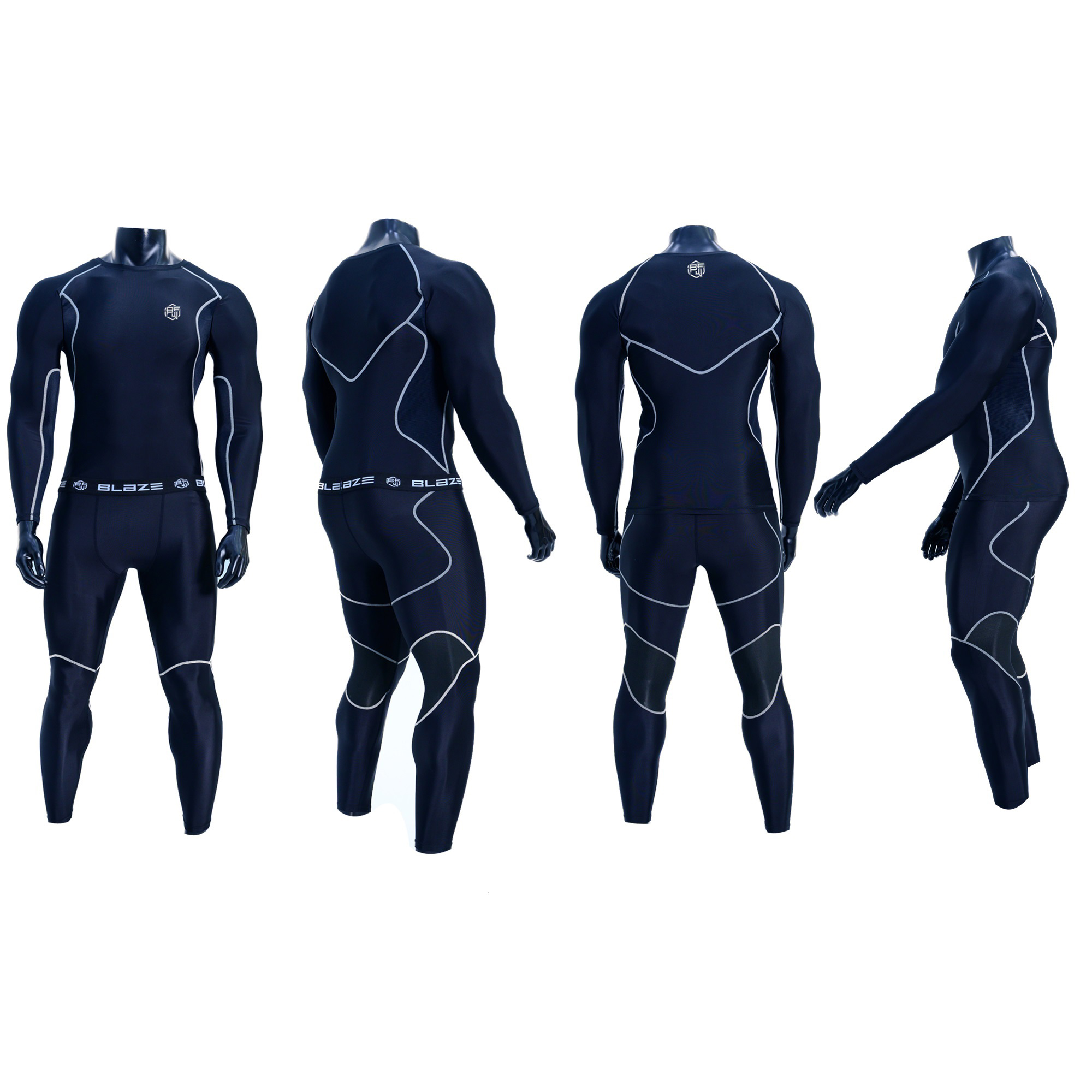 Wholesale mma compression uniform bjj base layer set running workout uniform - view 11