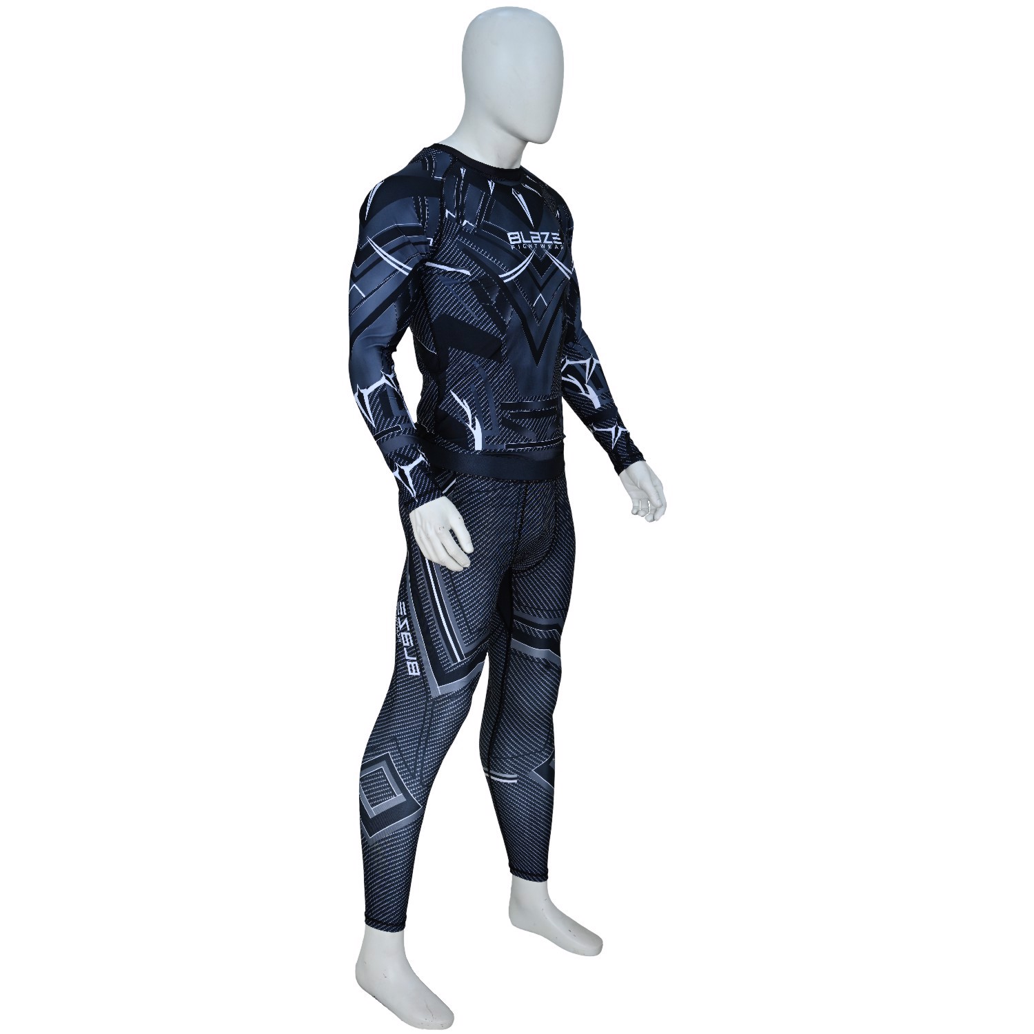 Custom High Quality Design Sublimation Printed Long Sleeve Rash guard Spandex Polyester Men BJJ MMA  - view 4