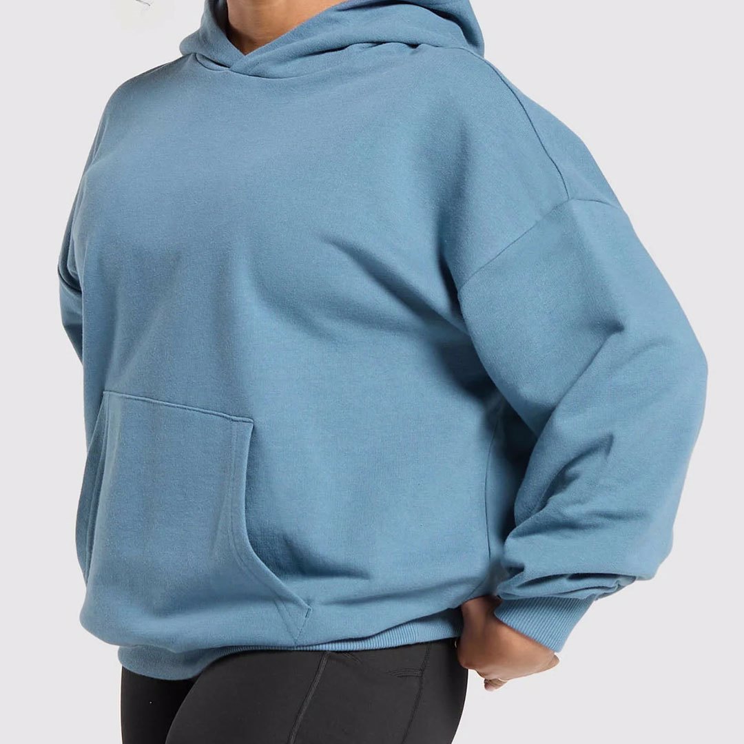 Premium Kangaroo pouch pocket Oversized Drop Shoulder Fleece Hoodies (100% Cotton) - view 8