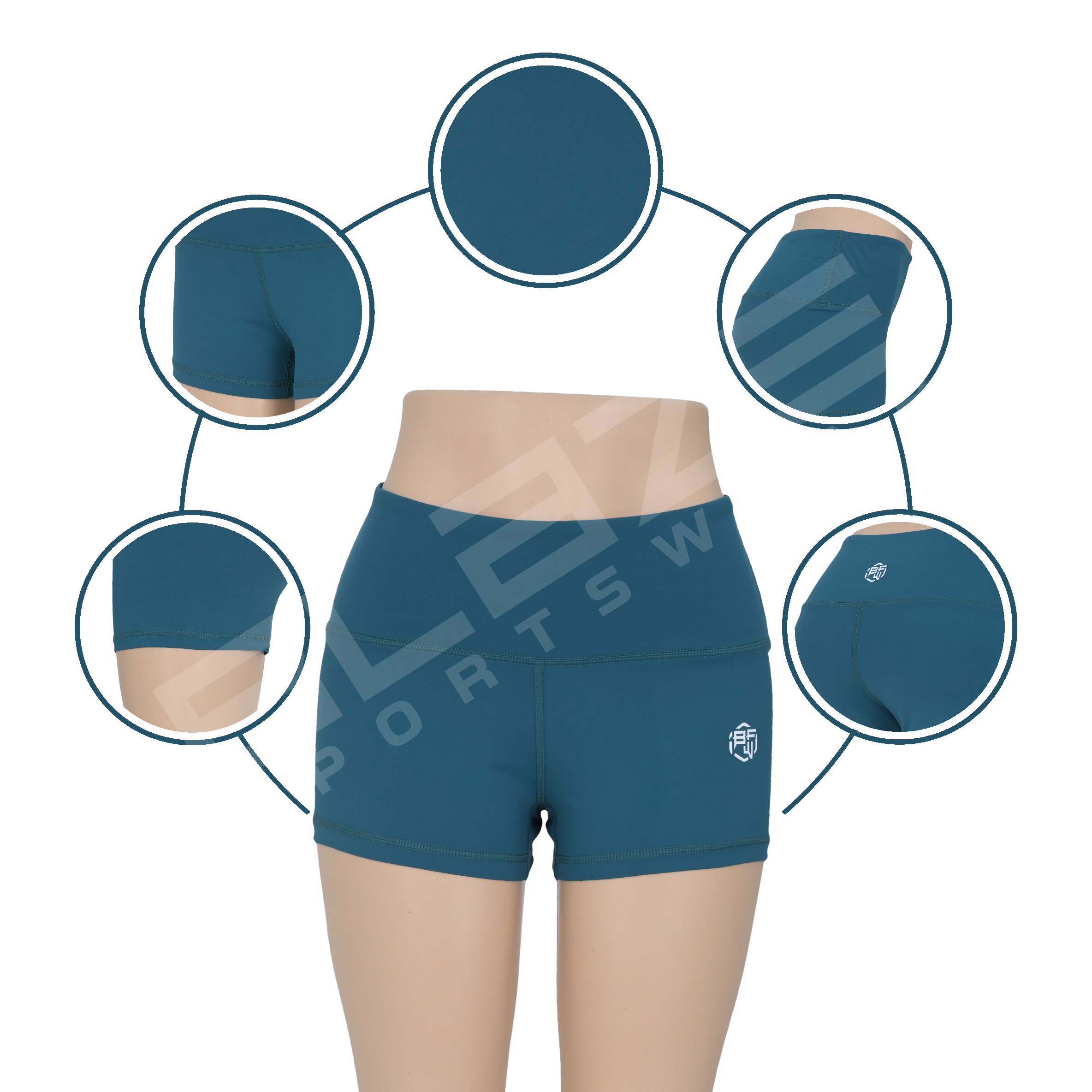 Customized High Rise Yoga Booty Shorts Hot Pant Fitness Biker Shorts Beach Gym Leggings in Plus Size - view 7