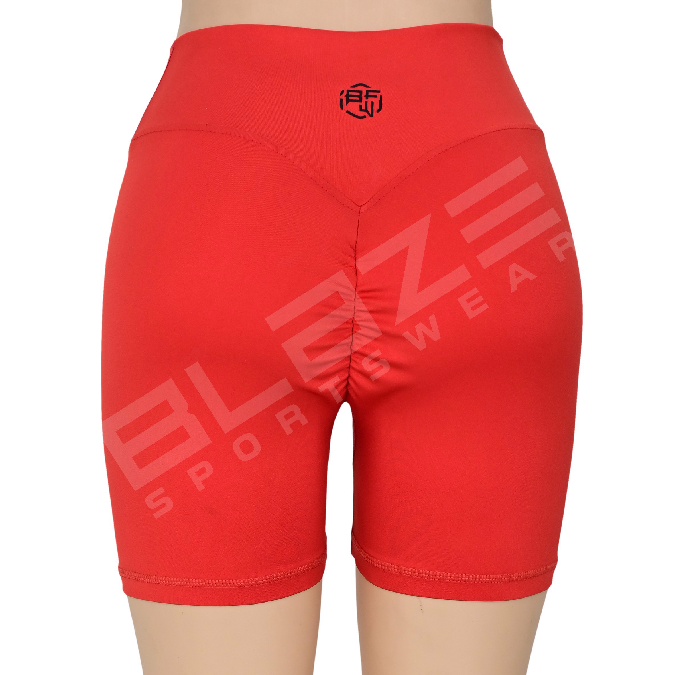 Tailored Elevated High Rise Yoga Booty Shorts Hot Pant Fitness Biker Beach Gym Leggings in Plus Size - view 5