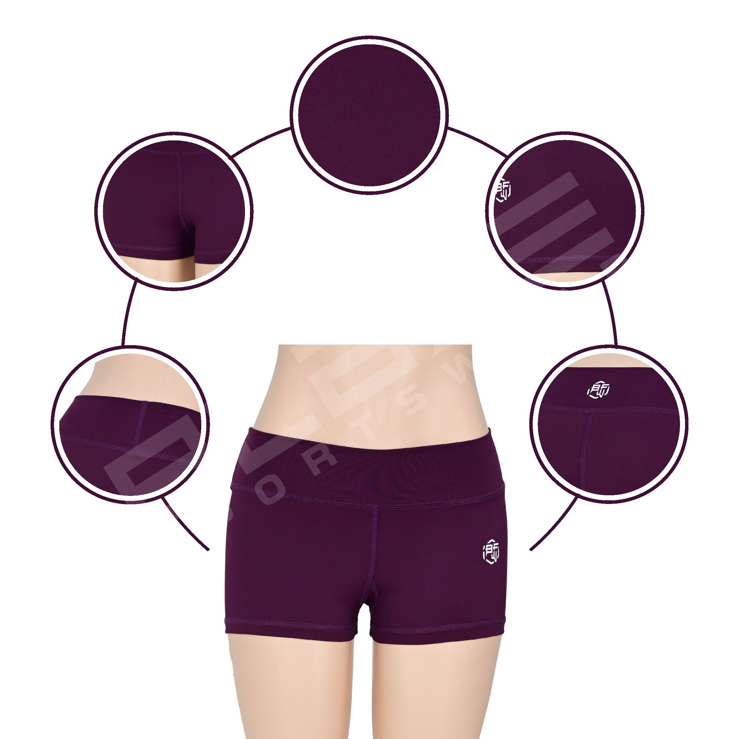 Tailor-made High Rise Yoga Booty Shorts Hot Pant Fitness Biker Beach Gym Leggings in Plus Size - view 4