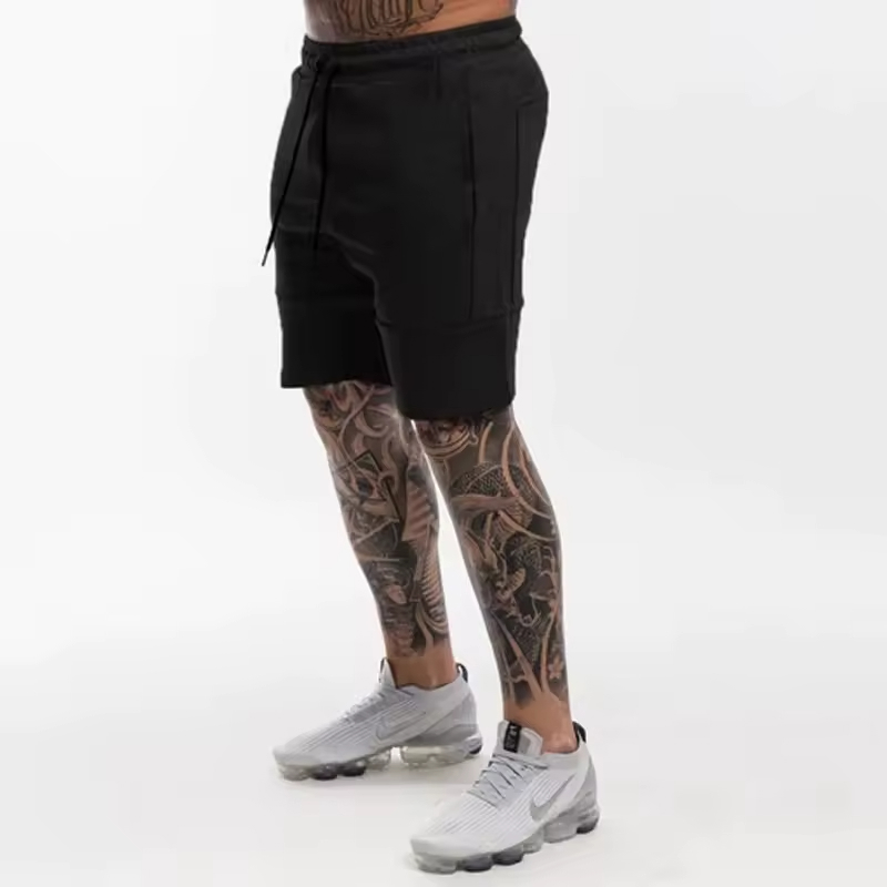 New Men Sporting Running Shorts Men Cotton Bodybuilding Sweatpants Fitness Short Pants  - view 2