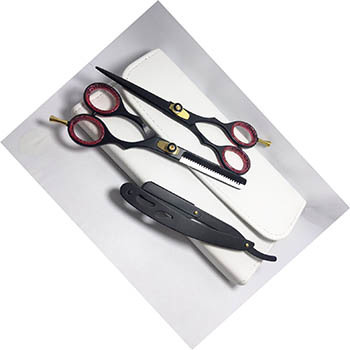 Professional 6-Inch Barber Scissors Thinning Cutting Sharp Tip Custom Logo Stainless Steel 4Cr13 