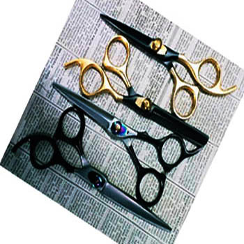 440-C Rockwall HRC steel Sharp tip scissors Fashion design beauty barber Hair brush combs set - view 2