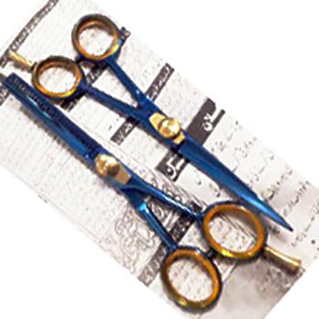 440-C Rockwall HRC steel Sharp tip scissors Fashion design beauty barber Hair brush combs set - view 3