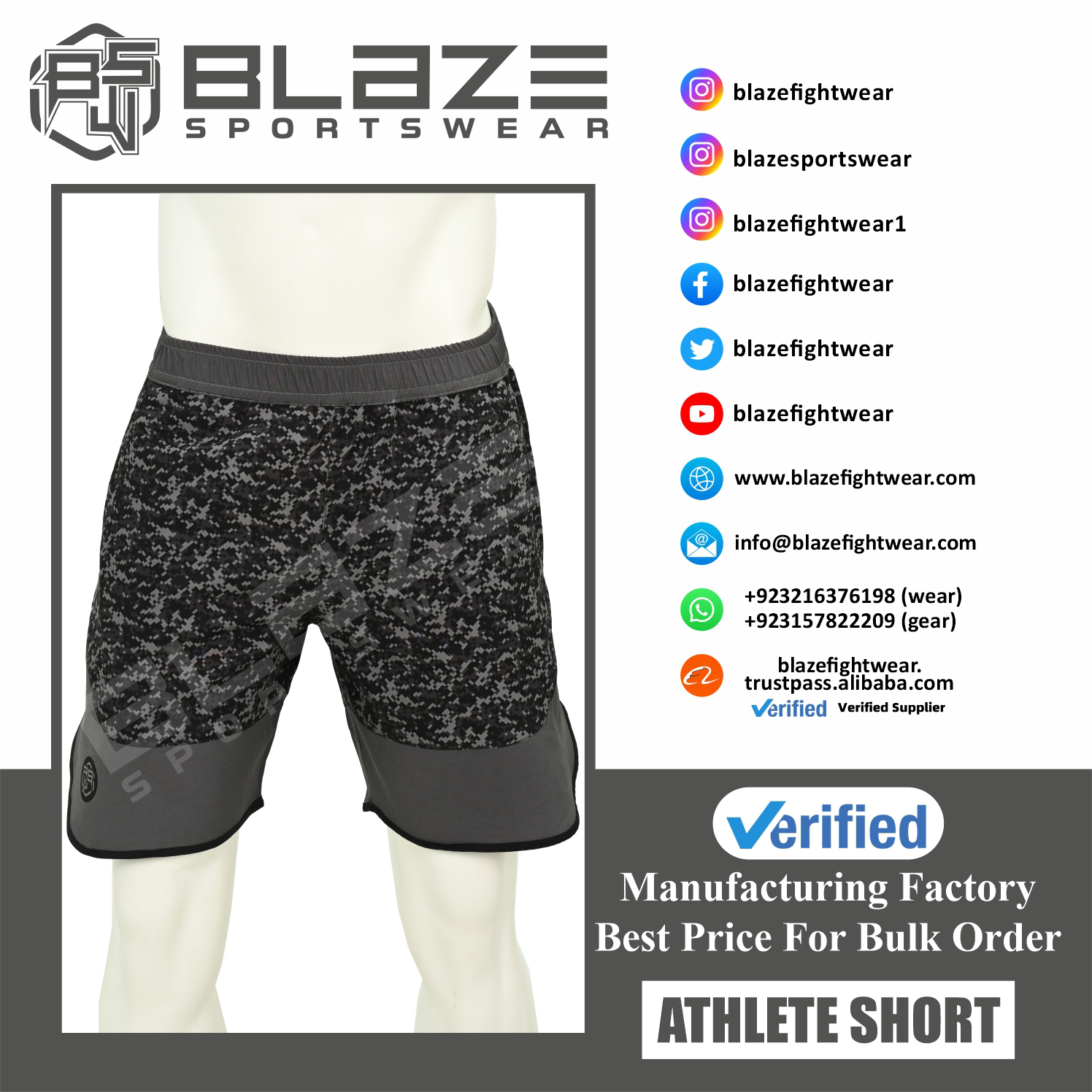 Custom training short outdoor workout short thai short bjj training trunk short 5 inches inseam  - view 4