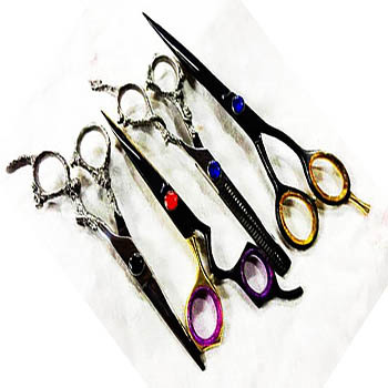 440-C Rockwall HRC steel Sharp tip scissors Fashion design beauty barber Hair brush combs set