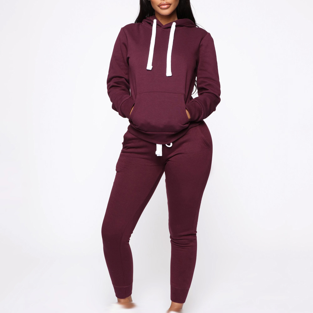 Primeum custom women tracksuit for women in cotton terry for jogging in Blank - view 4