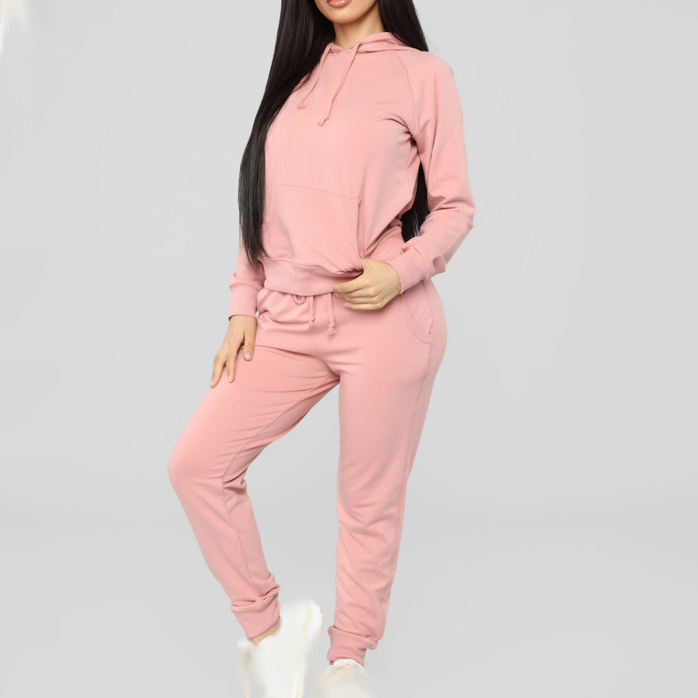 Primeum custom women tracksuit for women in cotton terry for jogging in Blank - view 6