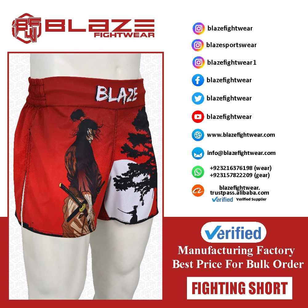 OEM Customized Durable MMA Short BJJ Fight Wear Short light weight grappling short 
