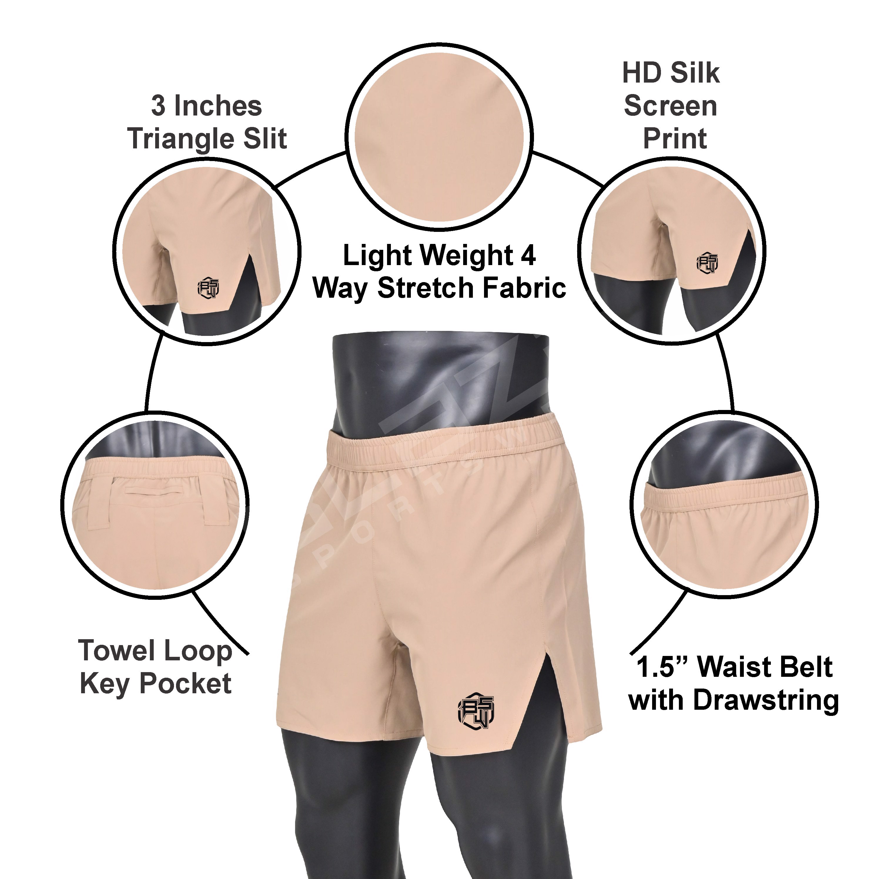 Custom Mens Workout Fitness Shorts Sport Running Gym Compression Shorts Men Casual Custom Print  - view 5
