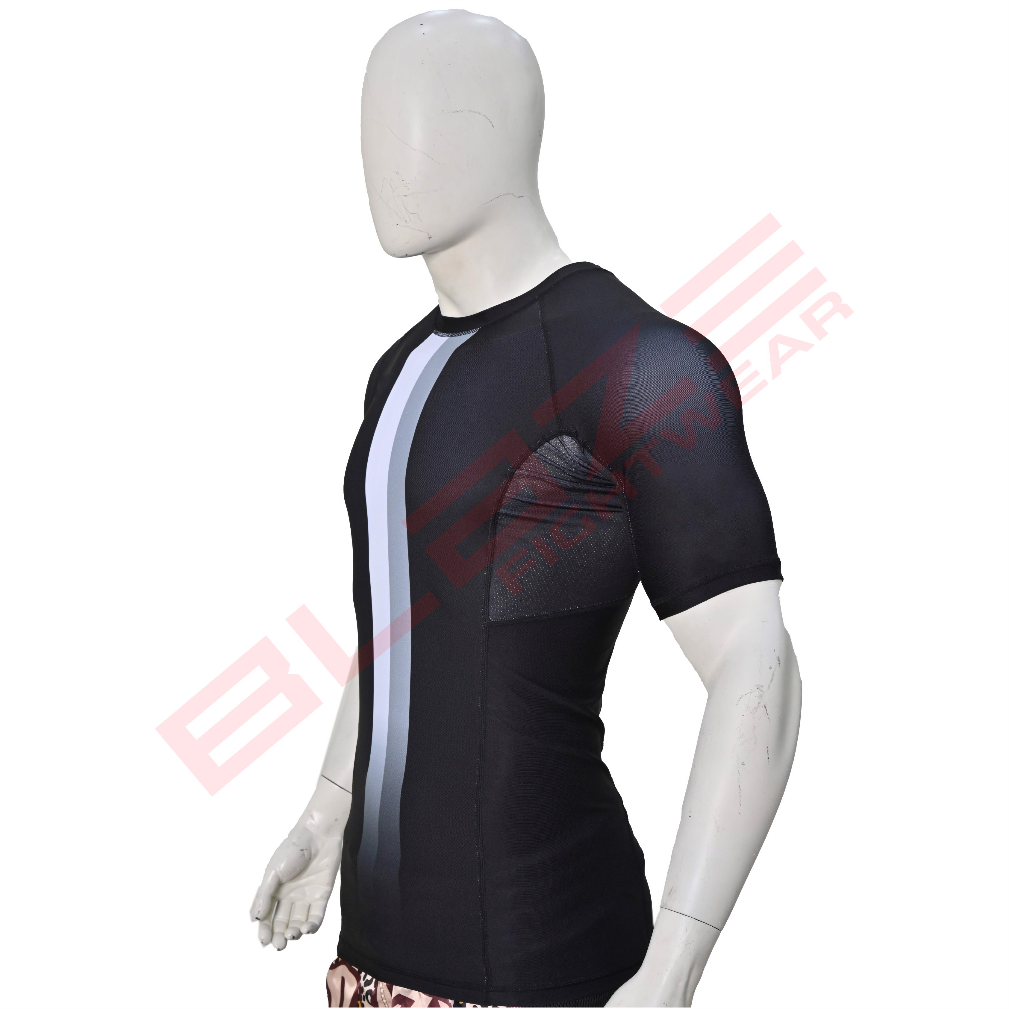 MMA Rash Guard HALF Sleeve Meshpanel OEM Sublimation printed High Quality BJJ Rash guard breathable