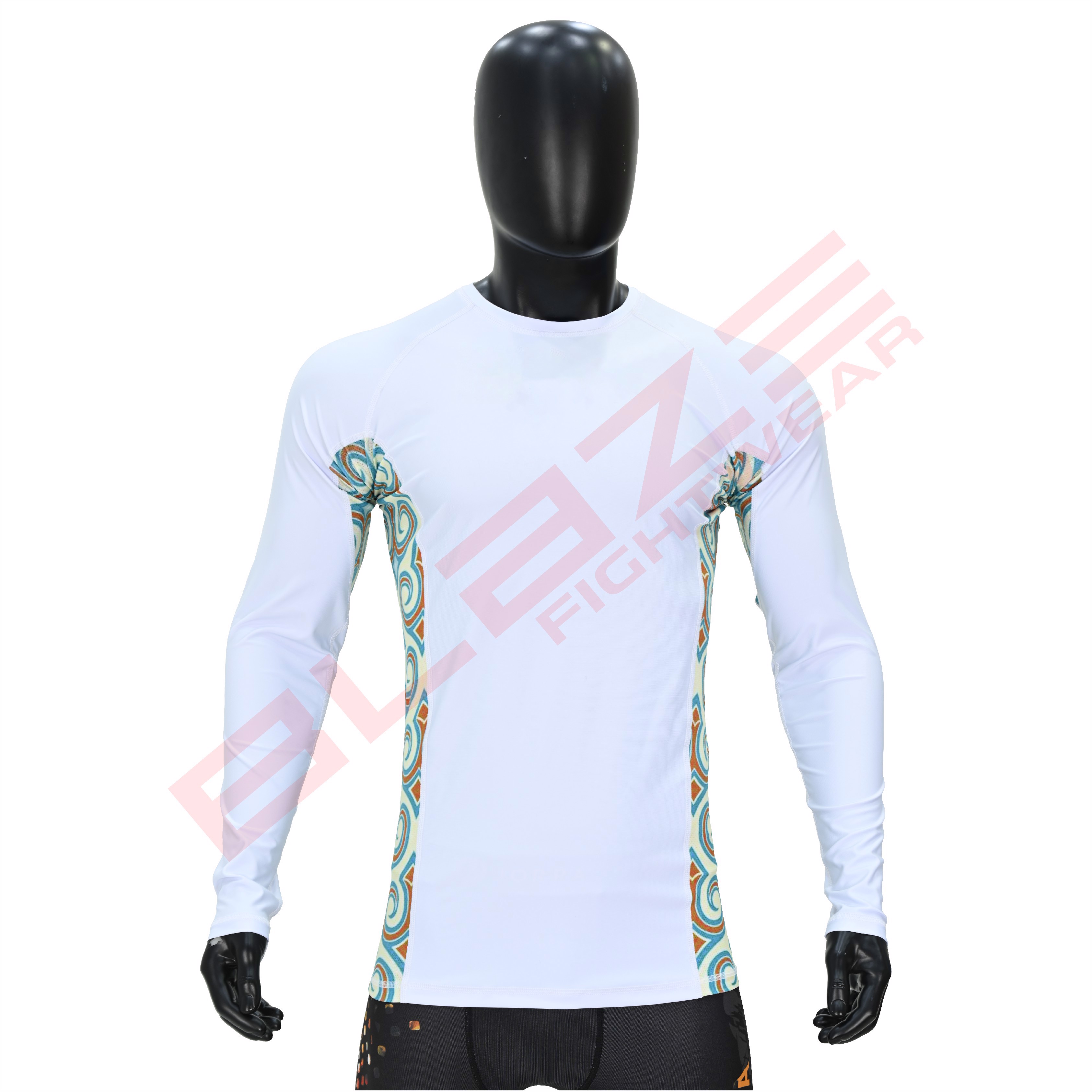 MMA Rash Guard HALF Sleeve Meshpanel OEM Sublimation printed High Quality BJJ Rash guard breathable - view 2