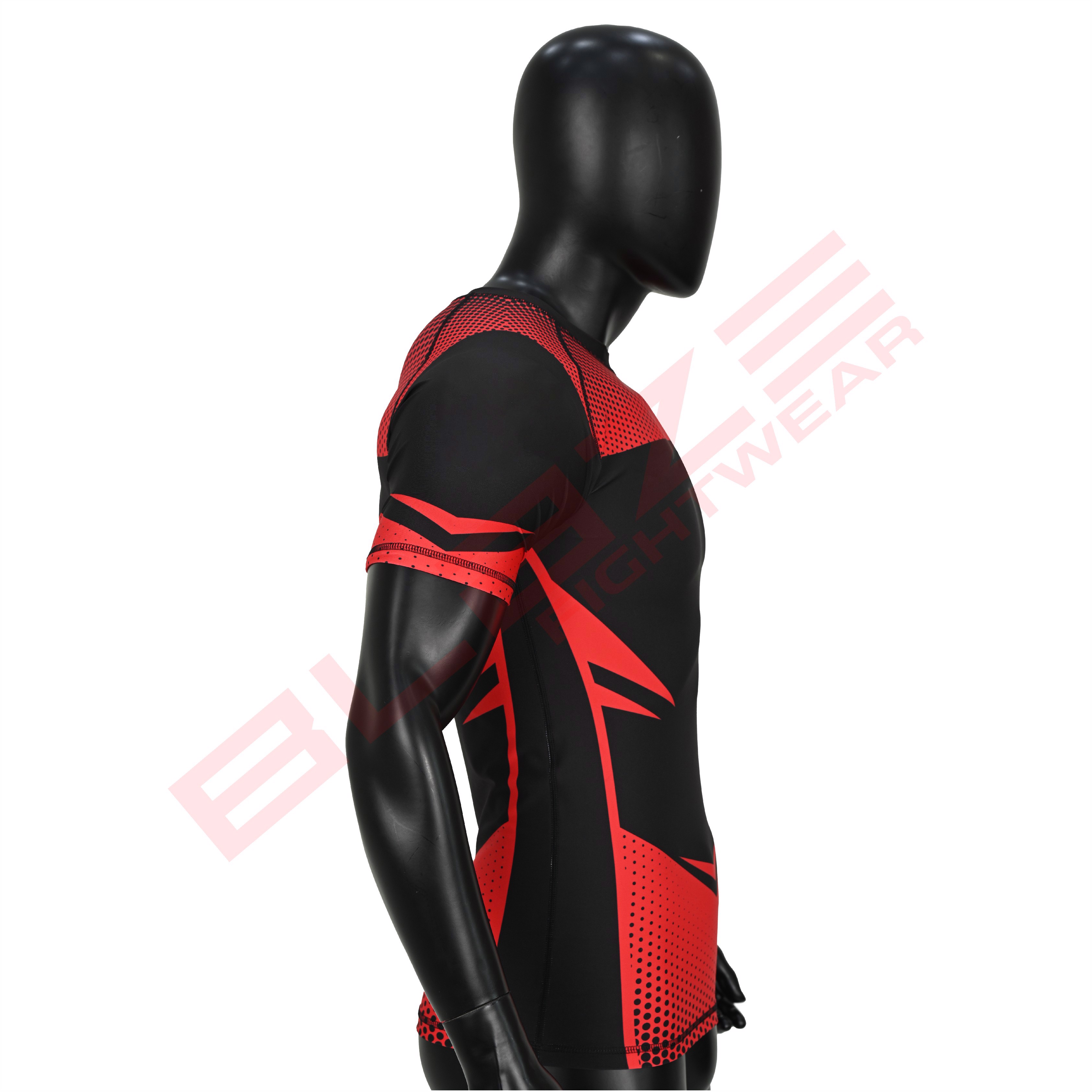 MMA Rash Guard HALF Sleeve Meshpanel OEM Sublimation printed High Quality BJJ Rash guard breathable - view 6