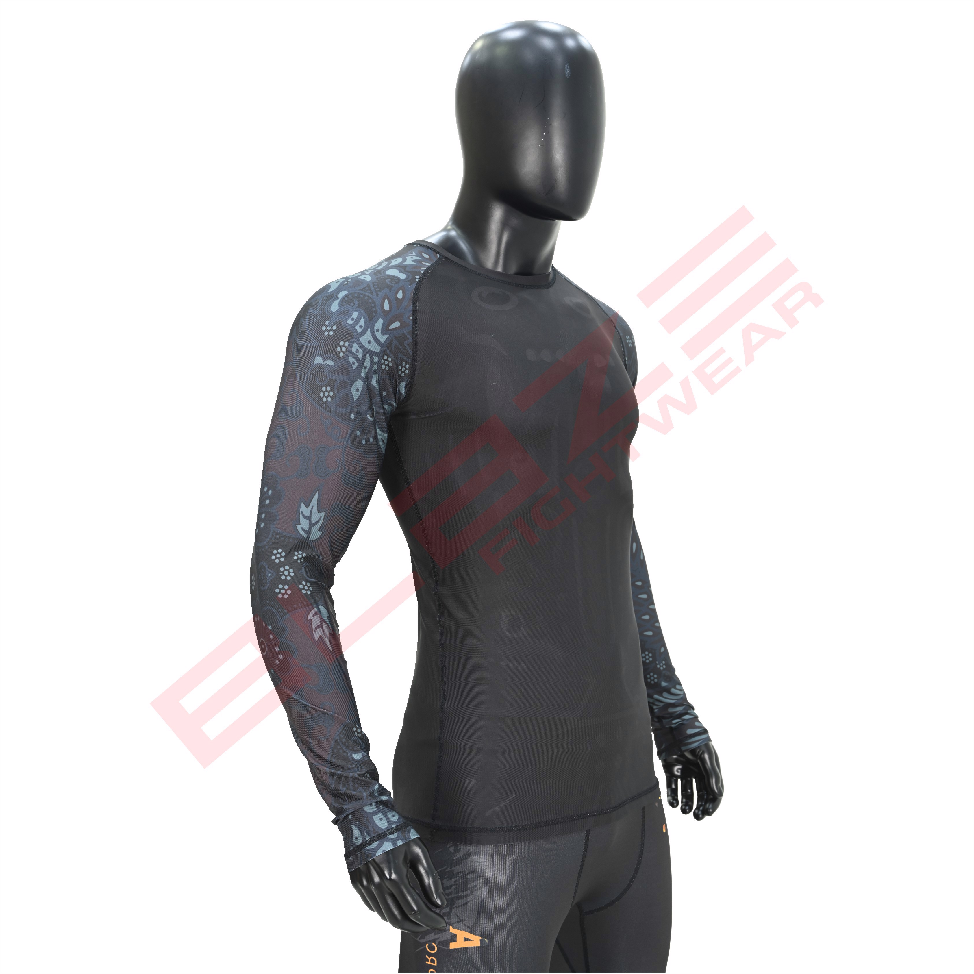 MMA Rash Guard HALF Sleeve Meshpanel OEM Sublimation printed High Quality BJJ Rash guard breathable - view 7