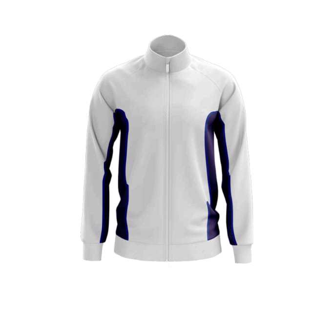 Wholesale Manufacturer Sublimation Printed Design Basketball warmup Zipper Jacket  - view 2