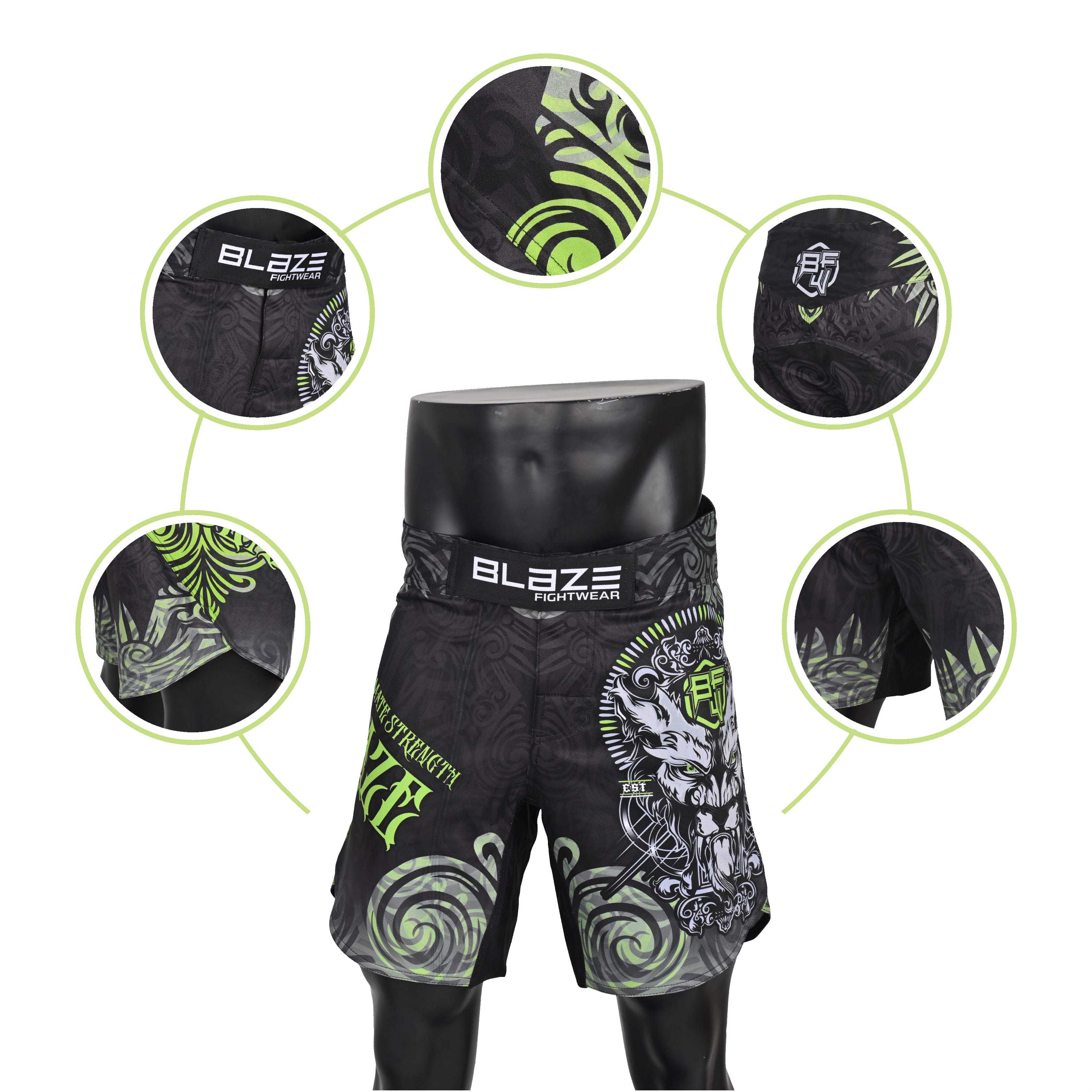 custom sublimation compression short running bjj workout short training and athlete  - view 5
