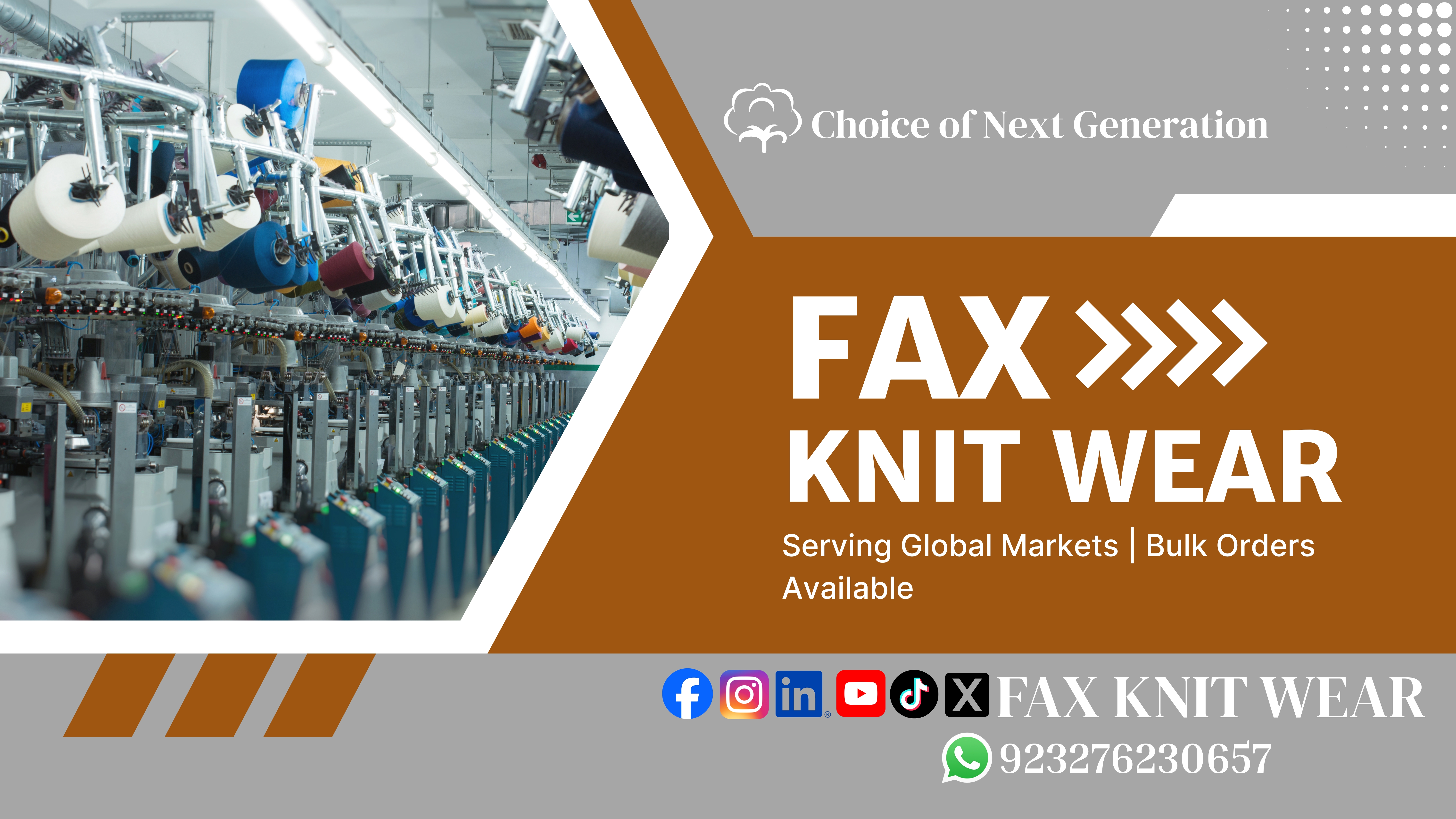 FAX KNIT WEAR banner